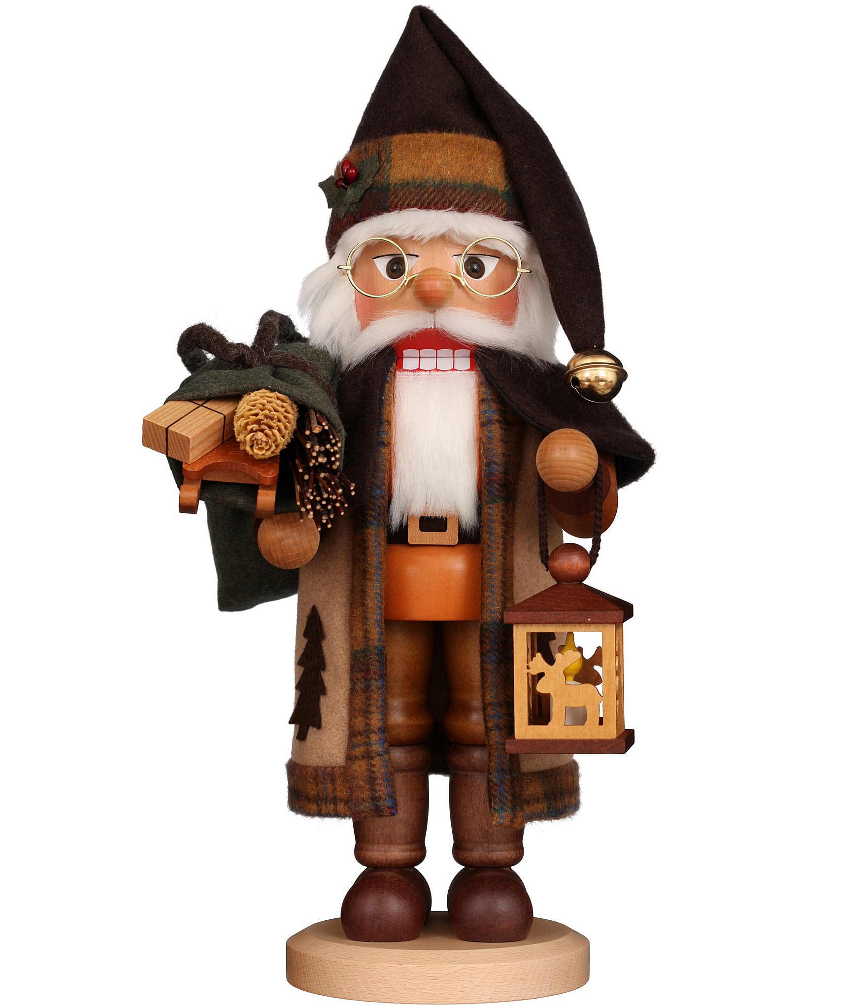 Christian Ulbricht Natural Woodsy Santa With Lantern Nutcracker