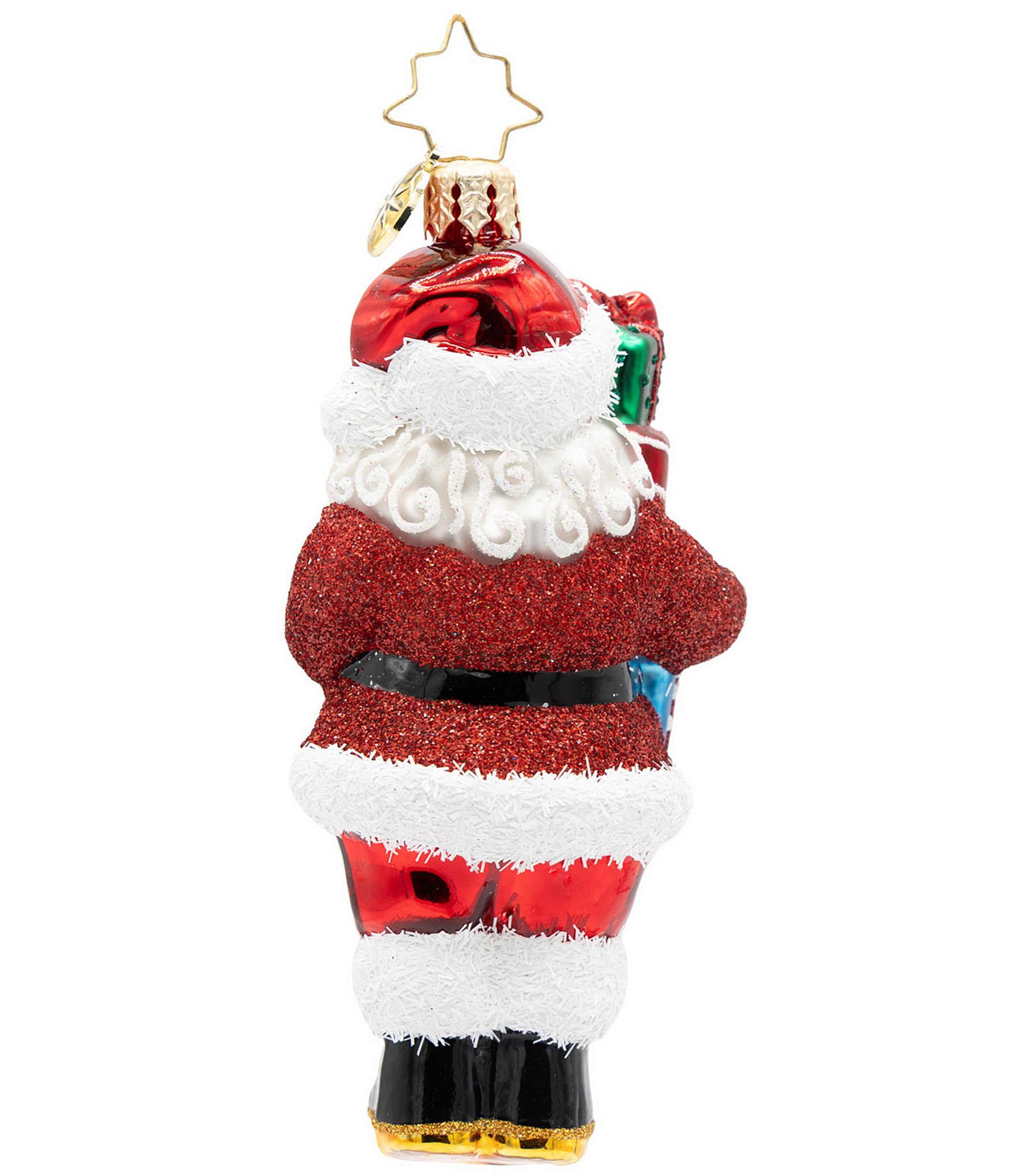 Christopher Radko Santa's Gift Delivery Glass Ornament