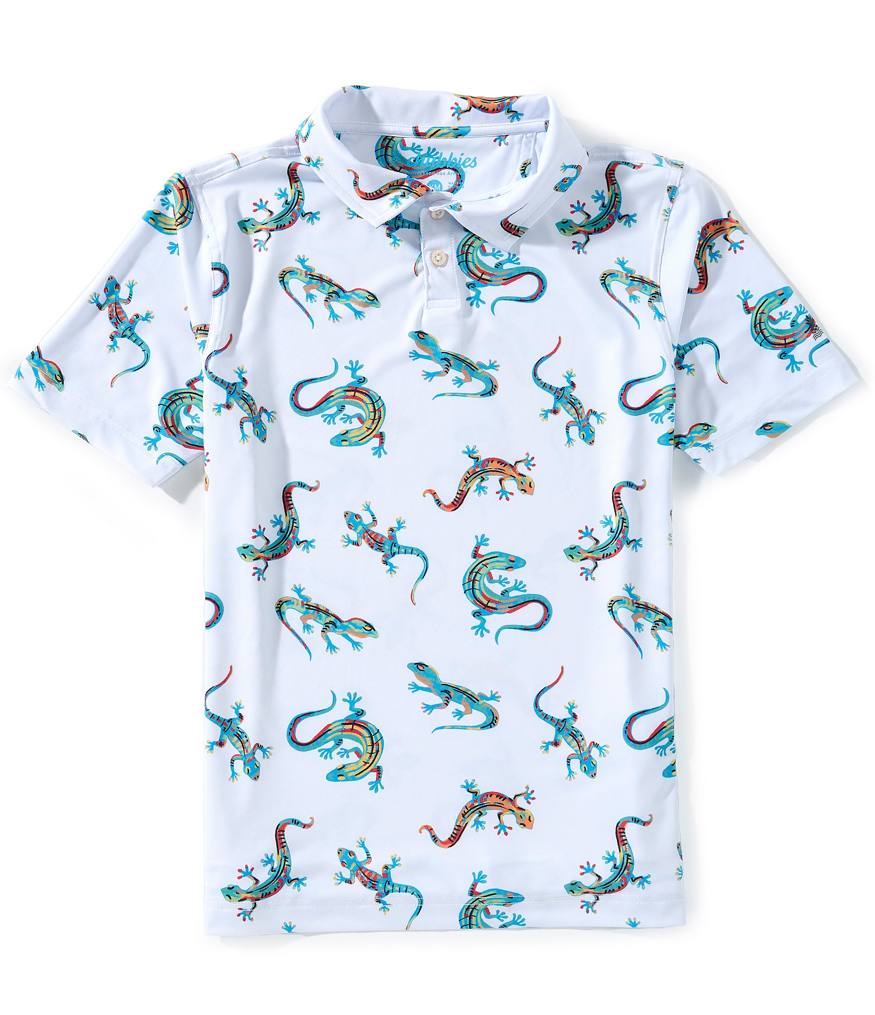 Chubbies Big Boys 8-20 Blizzard Lizard Performance Polo Chubbies Big Boys 8-20 Blizzard Lizard Performance Polo