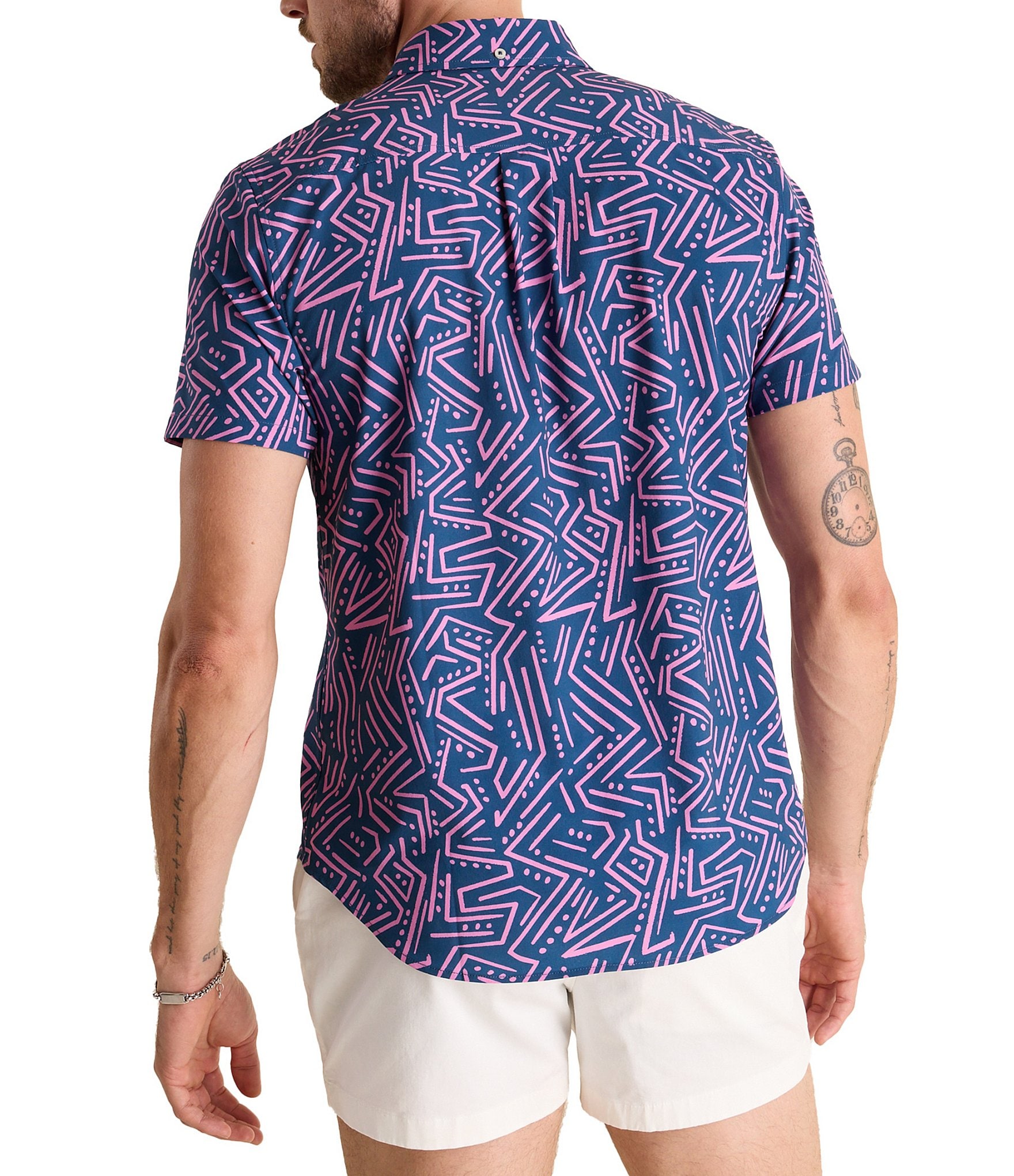 Chubbies Dark Marzipan Performance Friday Short Sleeve Shirt