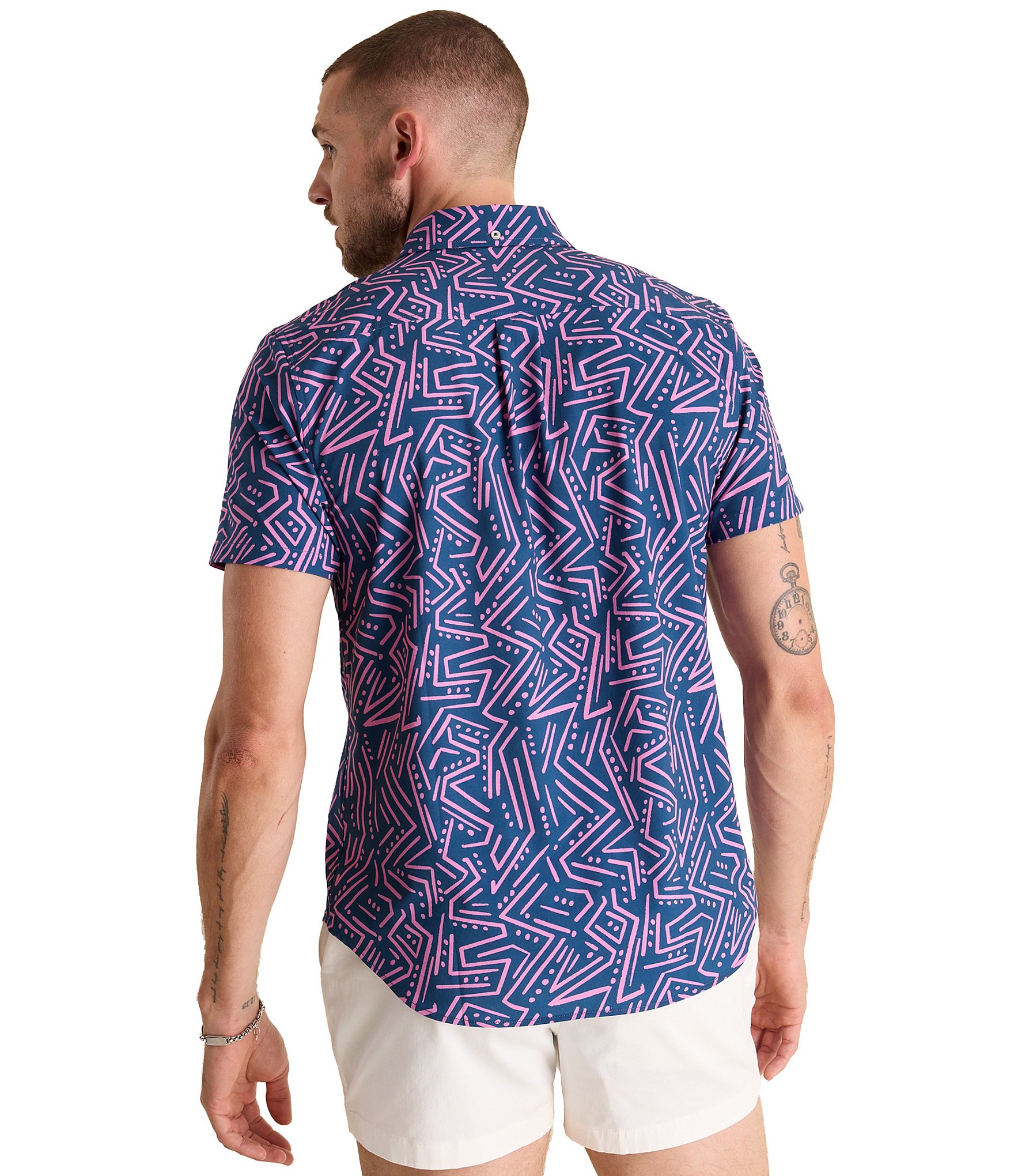 Chubbies Dark Marzipan Performance Friday Short Sleeve Shirt