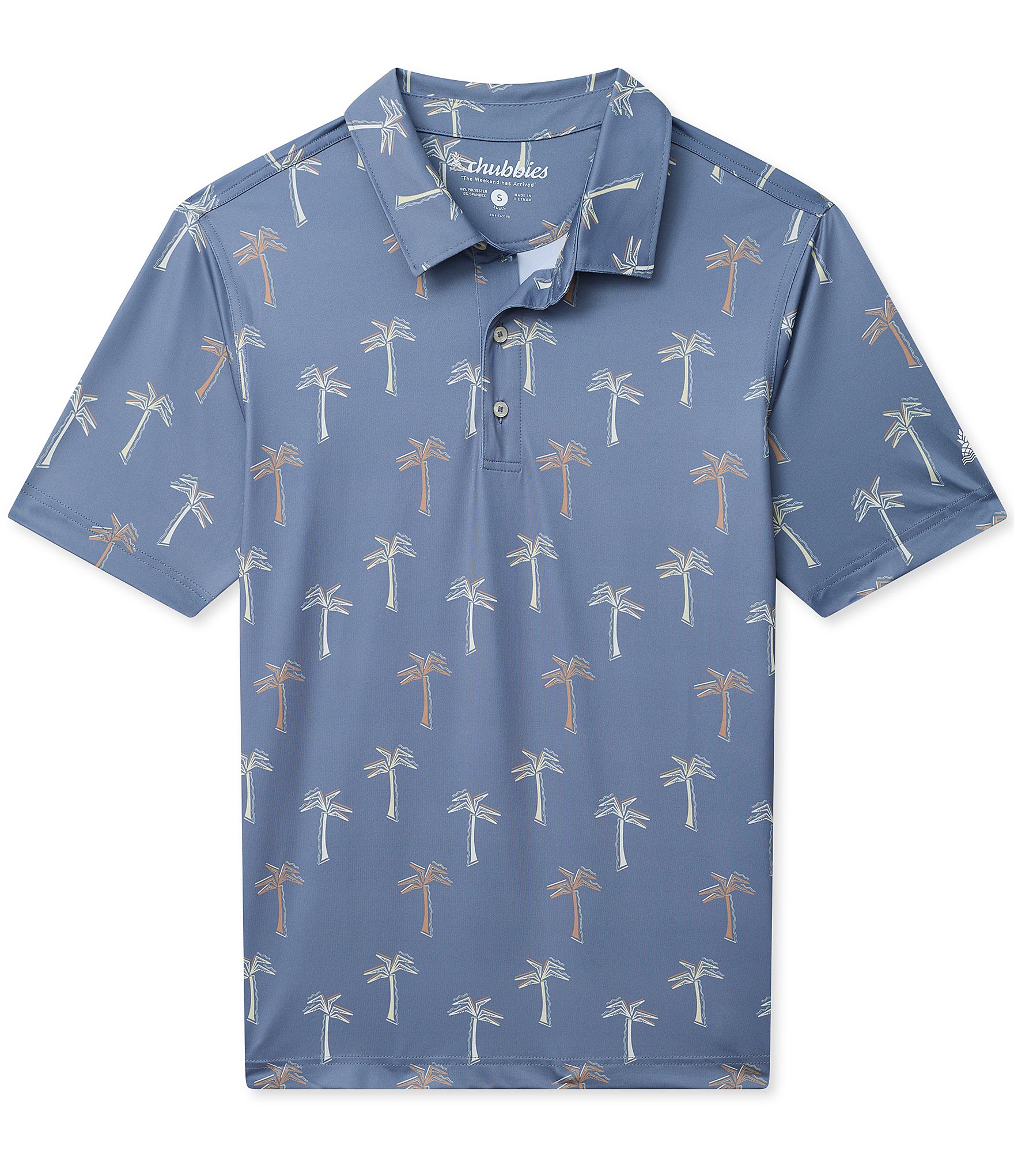 Chubbies Drawn To Chill Short Sleeve Knit Polo Shirt