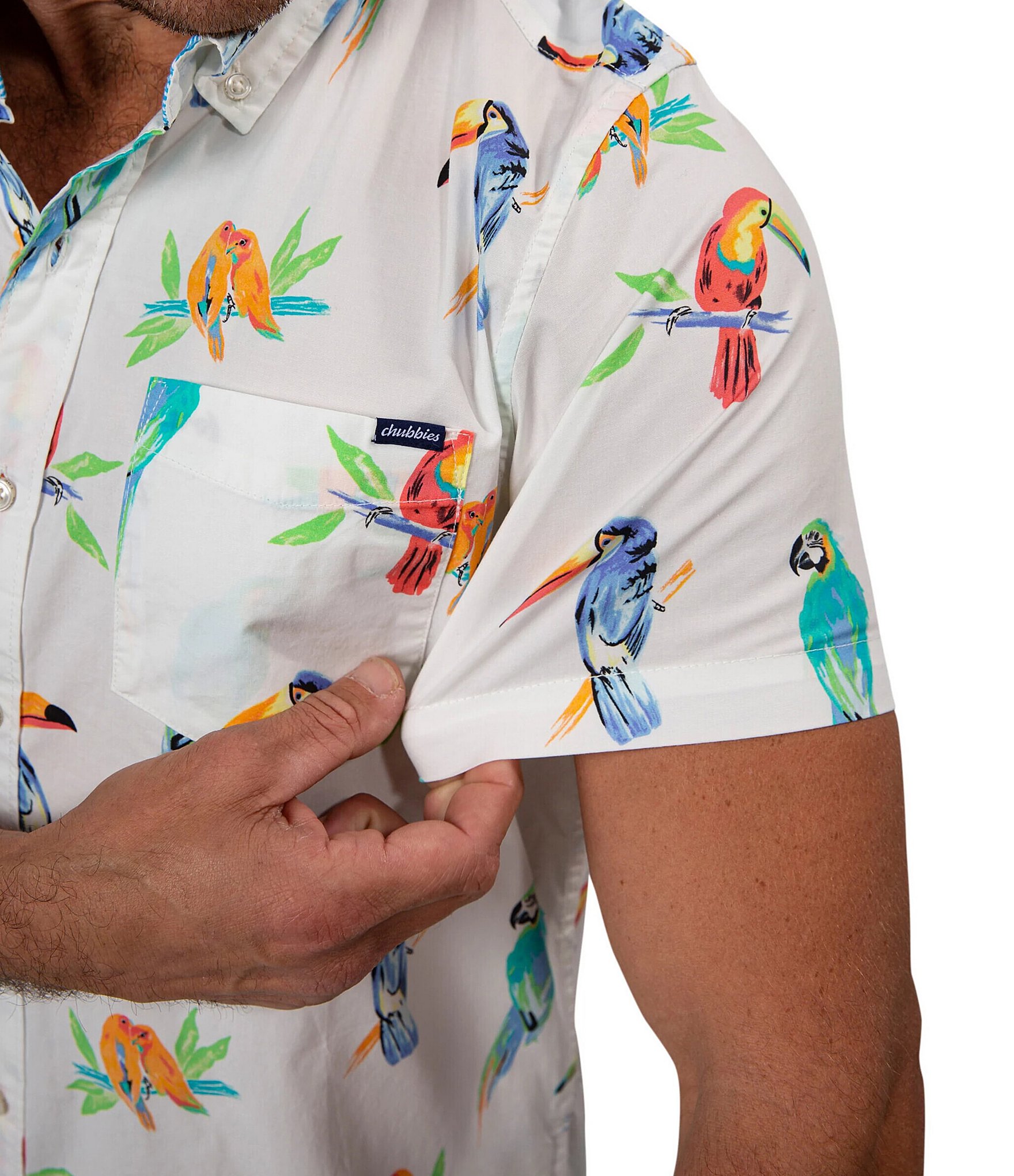 Chubbies Dude Where's The Macaw Friday Short Sleeve Woven Shirt