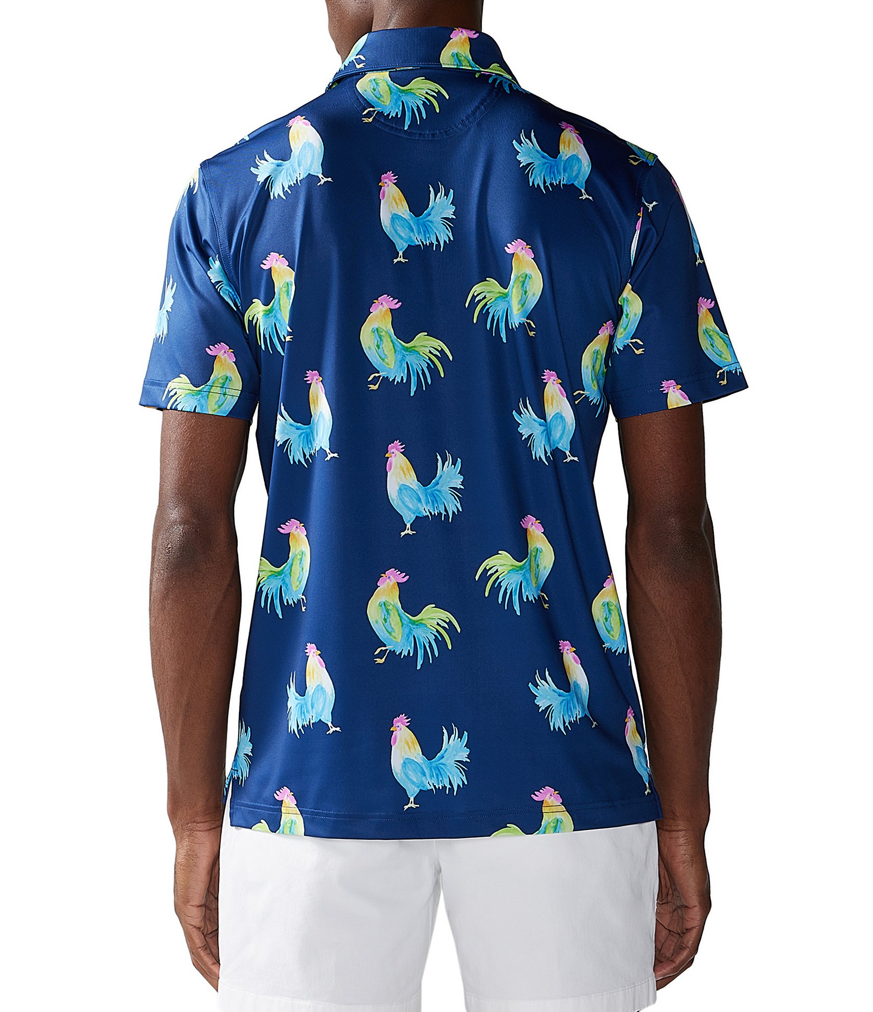 Chubbies Fowl Play Short Sleeve Printed Performance Polo Shirt