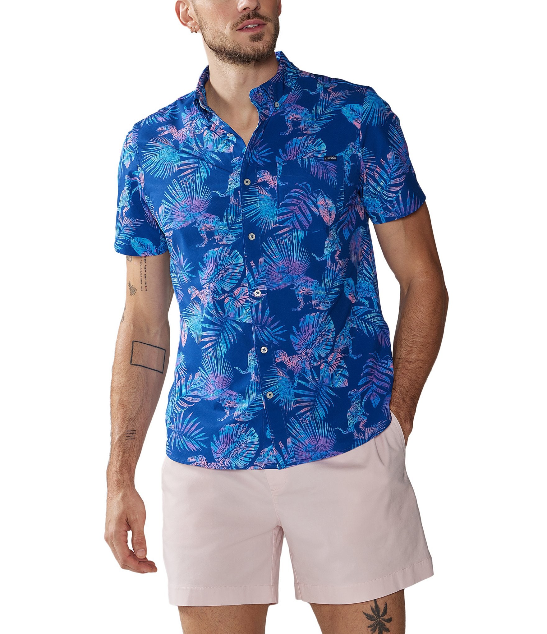 Chubbies Friday Printed Classic Fit Performance Short Sleeve Shirt ...