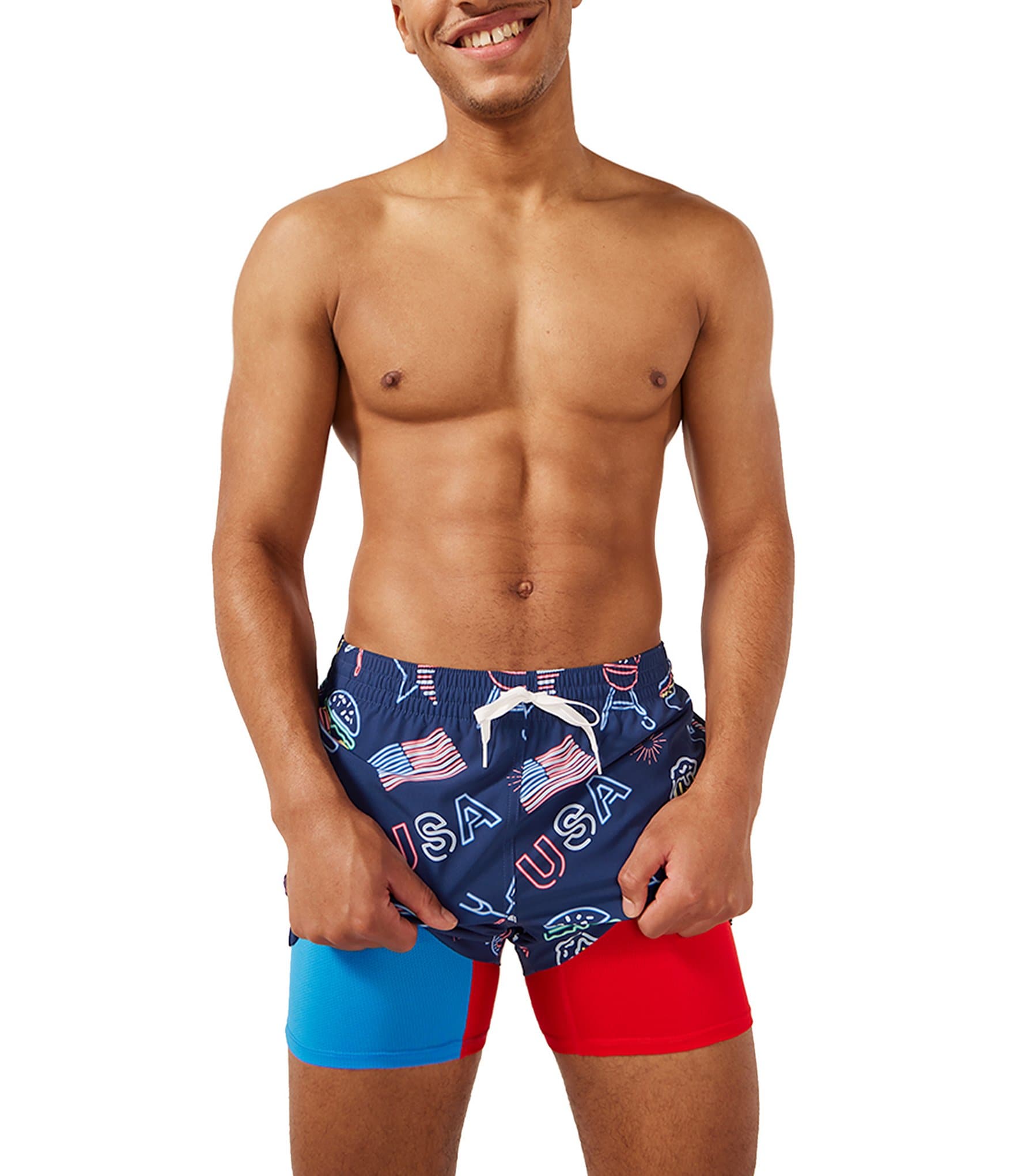 Chubbies Patriotic Lights Classic 4#double; Inseam Swim Trunks