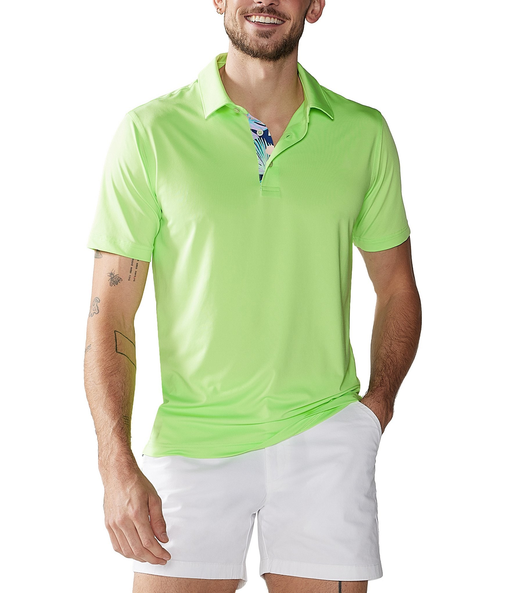 Chubbies Pond Party Short Sleeve Performance Polo Shirt