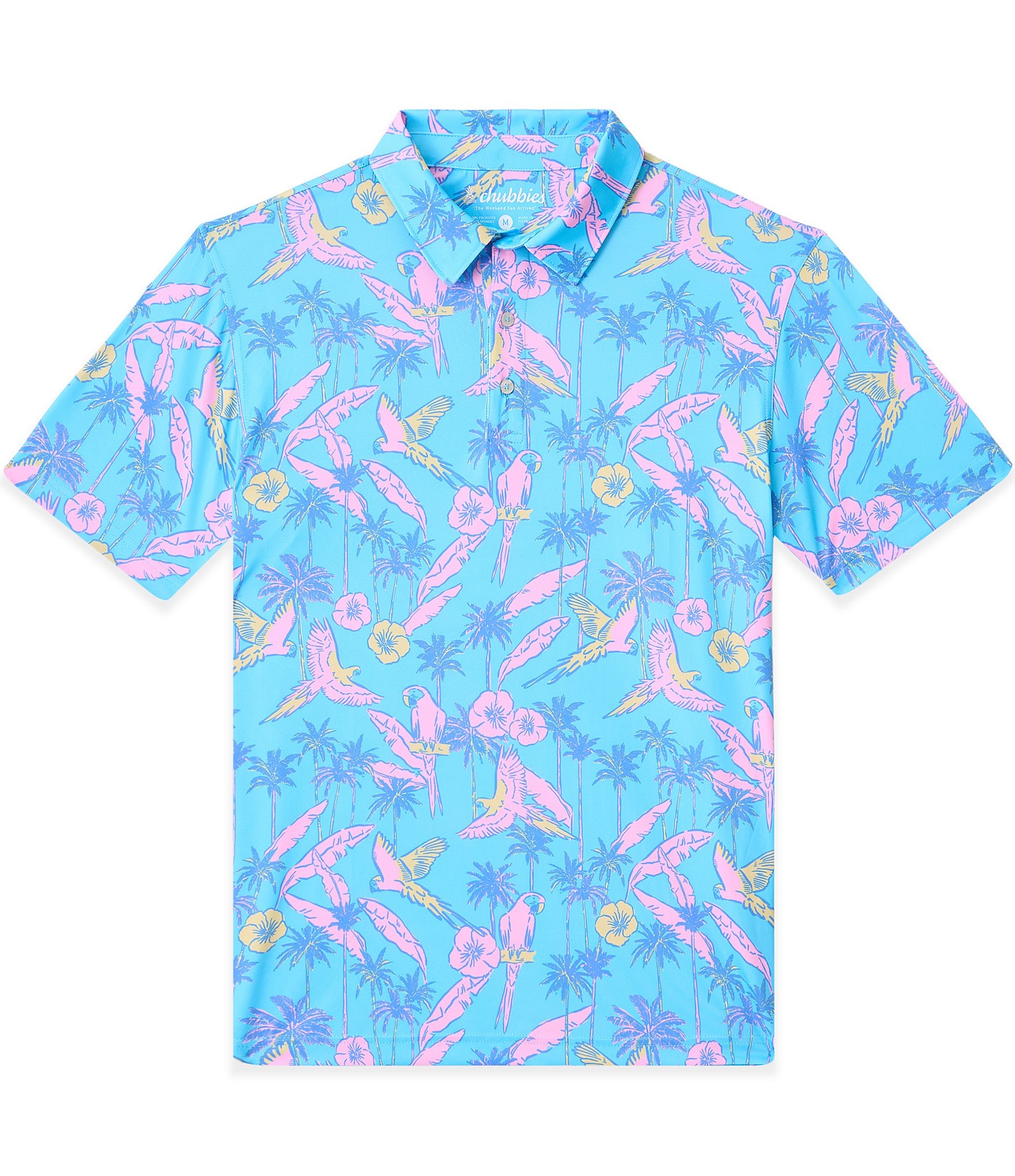 Chubbies Short Sleeve Flock Party Performance Polo