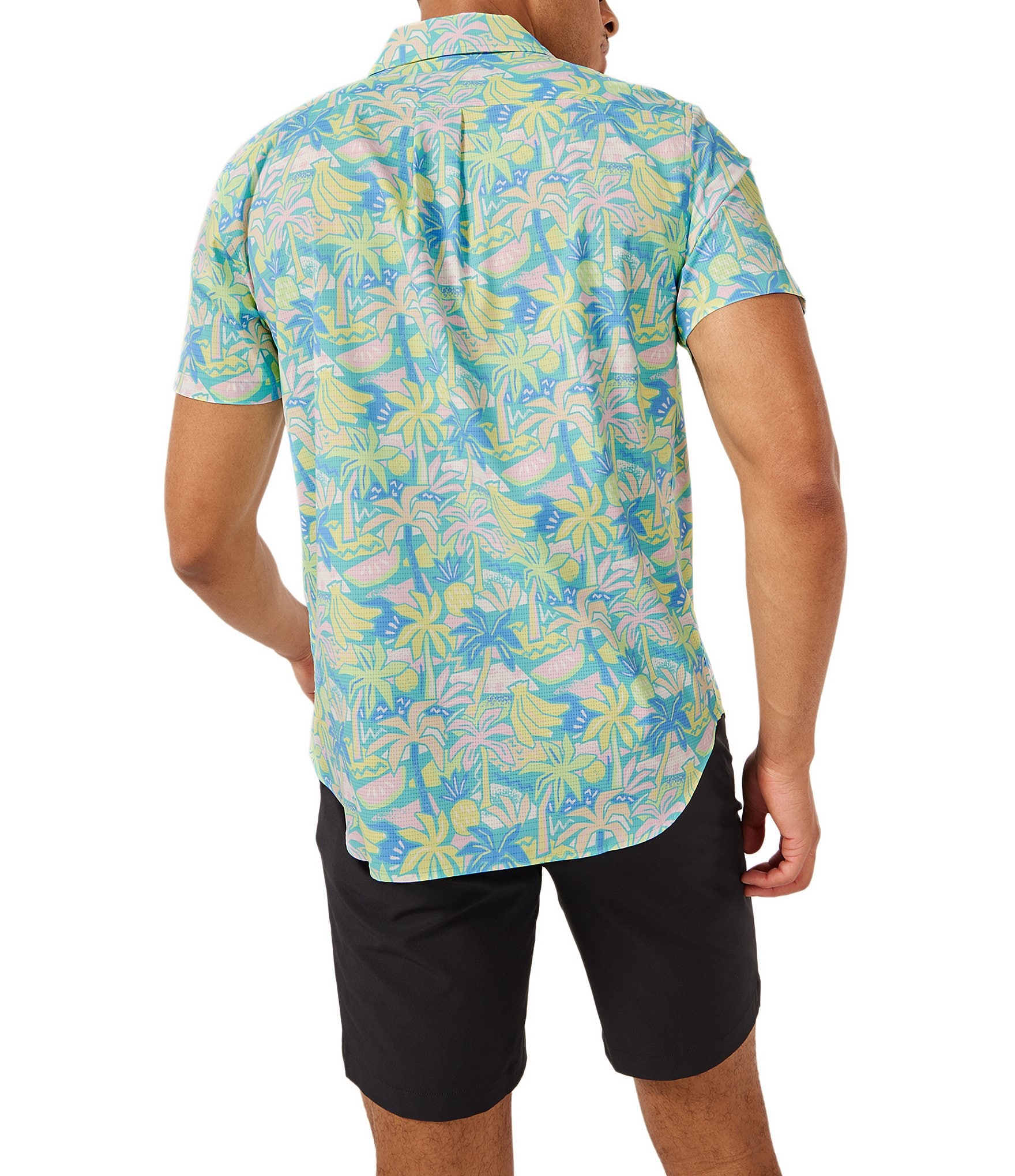 Chubbies Short Sleeve The Coco Cabana Breeze Printed Tech 2.0 Friday Woven Shirt