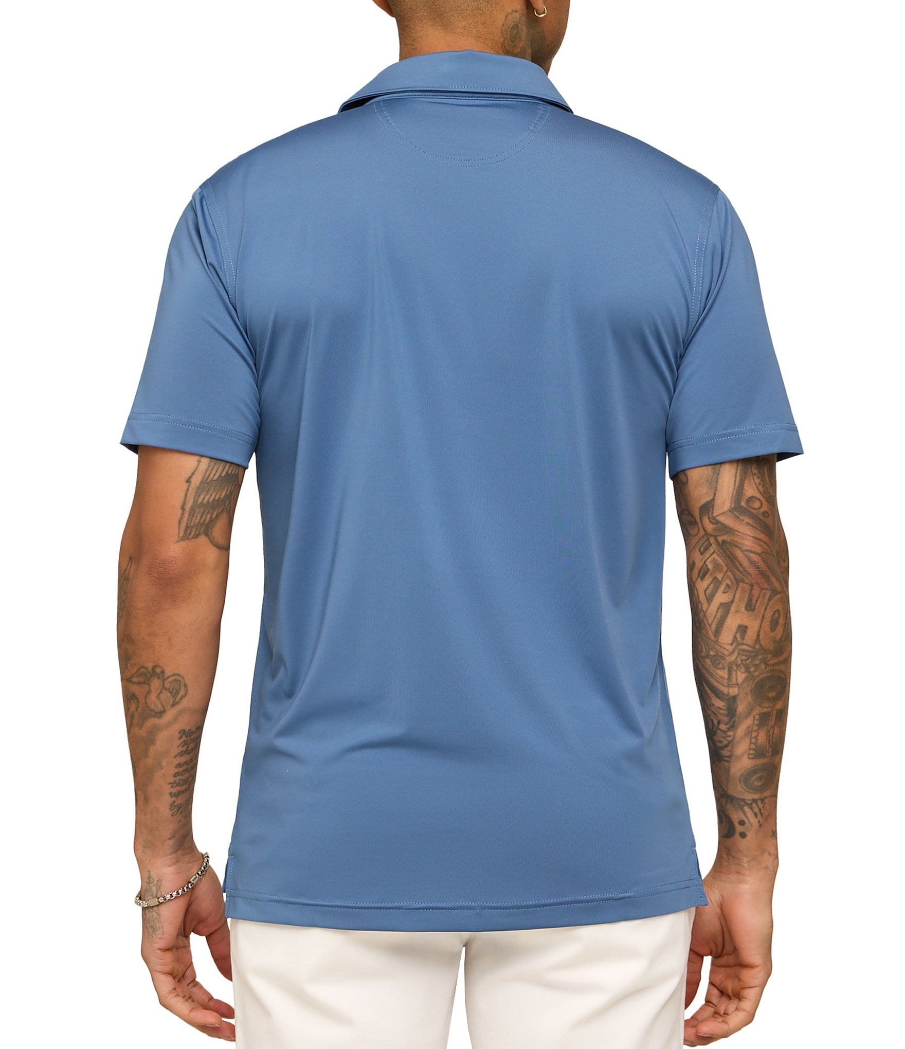 Chubbies Slate Sky Solid Performance Short Sleeve Polo