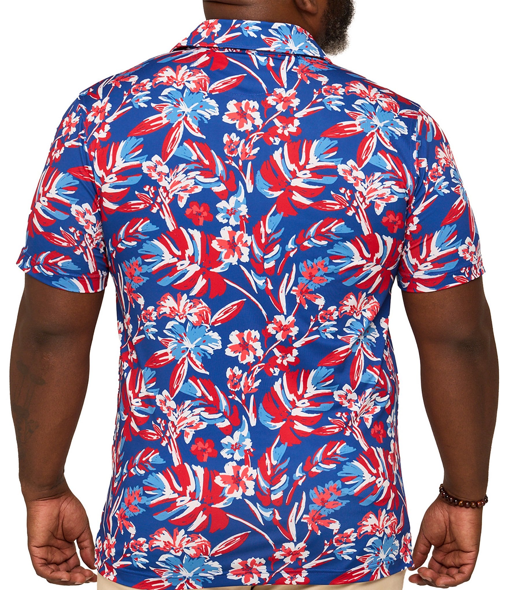 Chubbies Americana Star Spangle Printed Performance Short Sleeve Polo