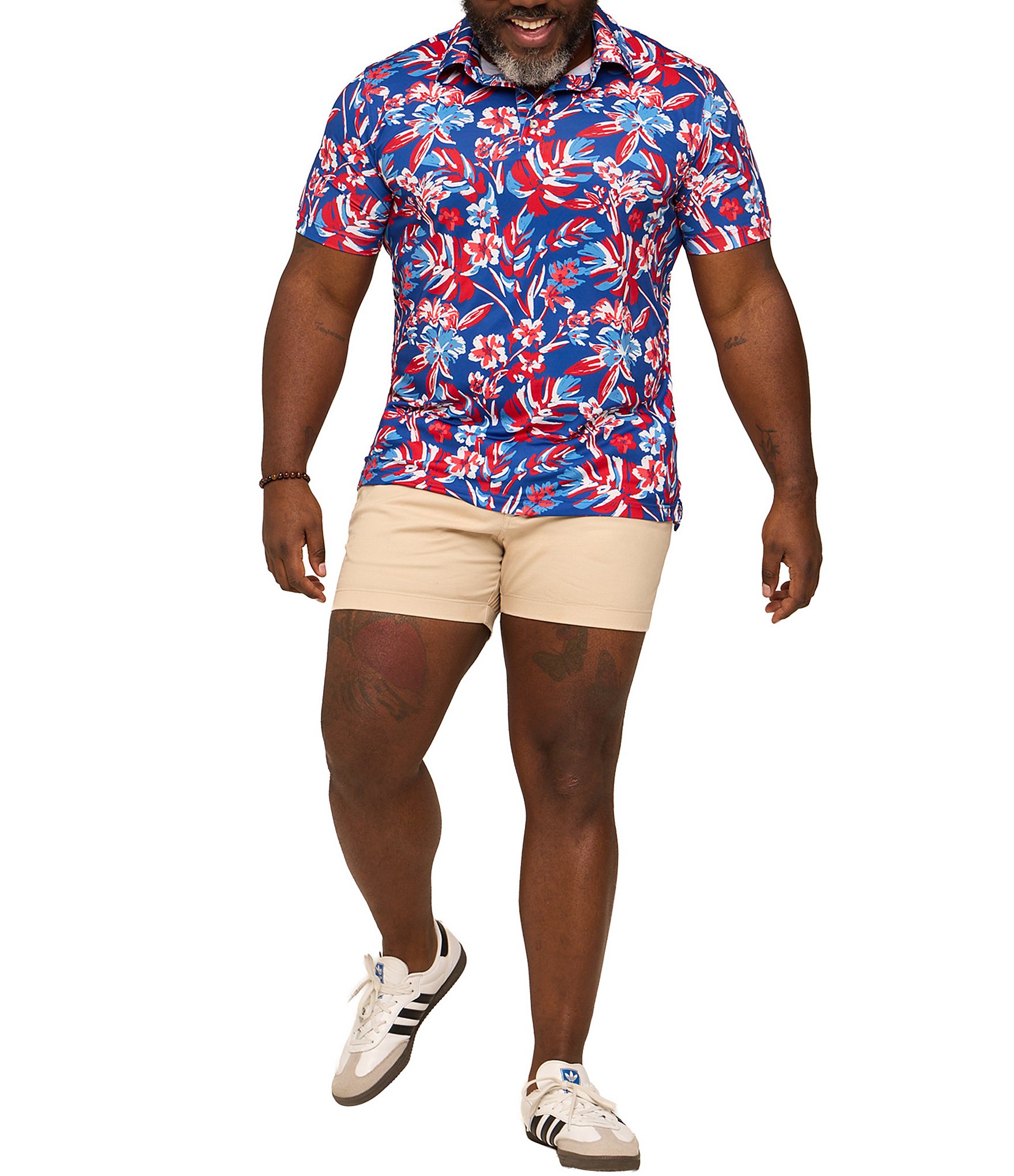 Chubbies Americana Star Spangle Printed Performance Short Sleeve Polo