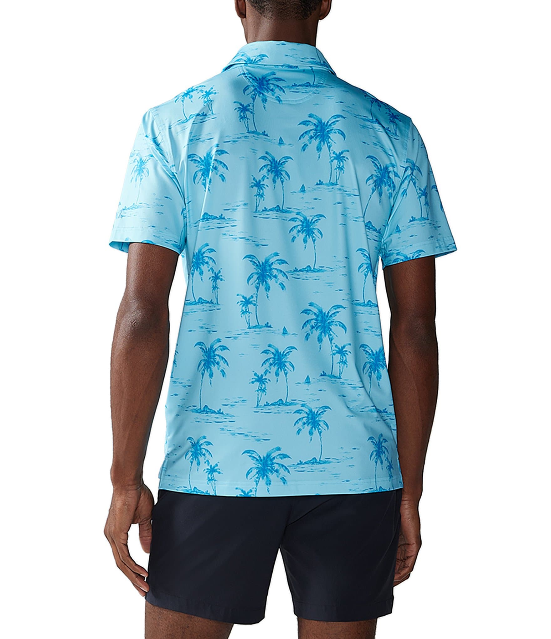 Chubbies Stay Palm Printed Short Sleeve Performance Polo Shirt