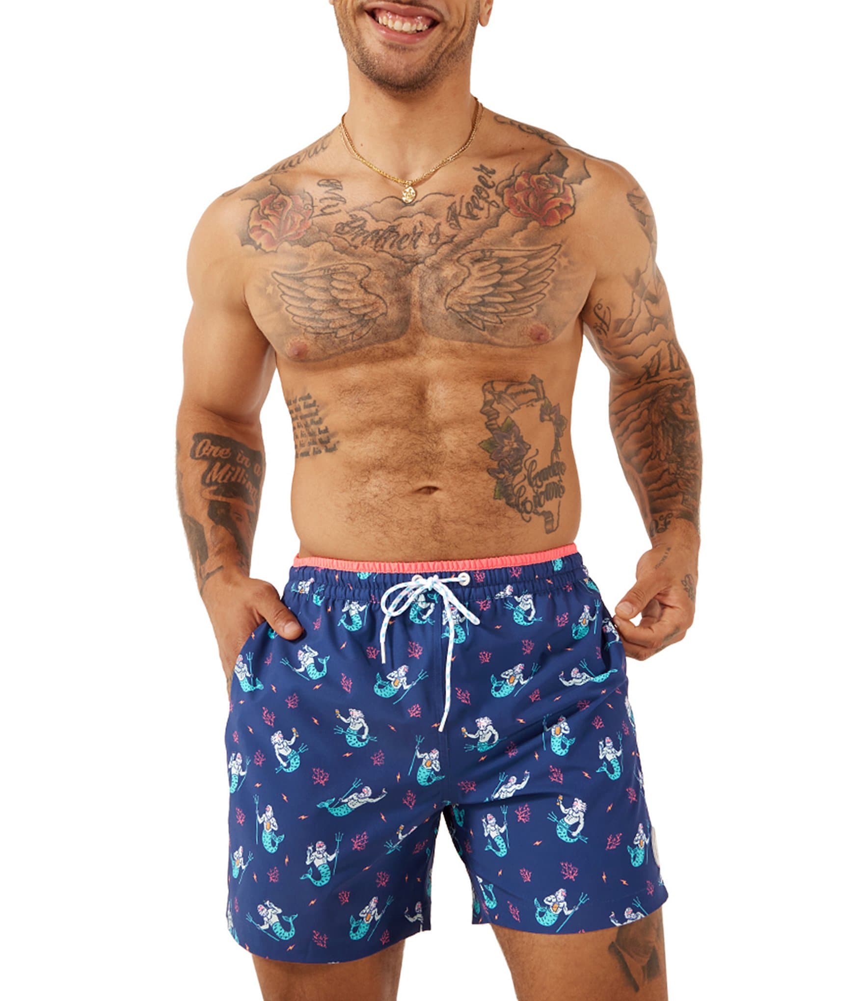 Chubbies Triton Of The Sea 55 Inseam Classic Swim Trunks Dillards 