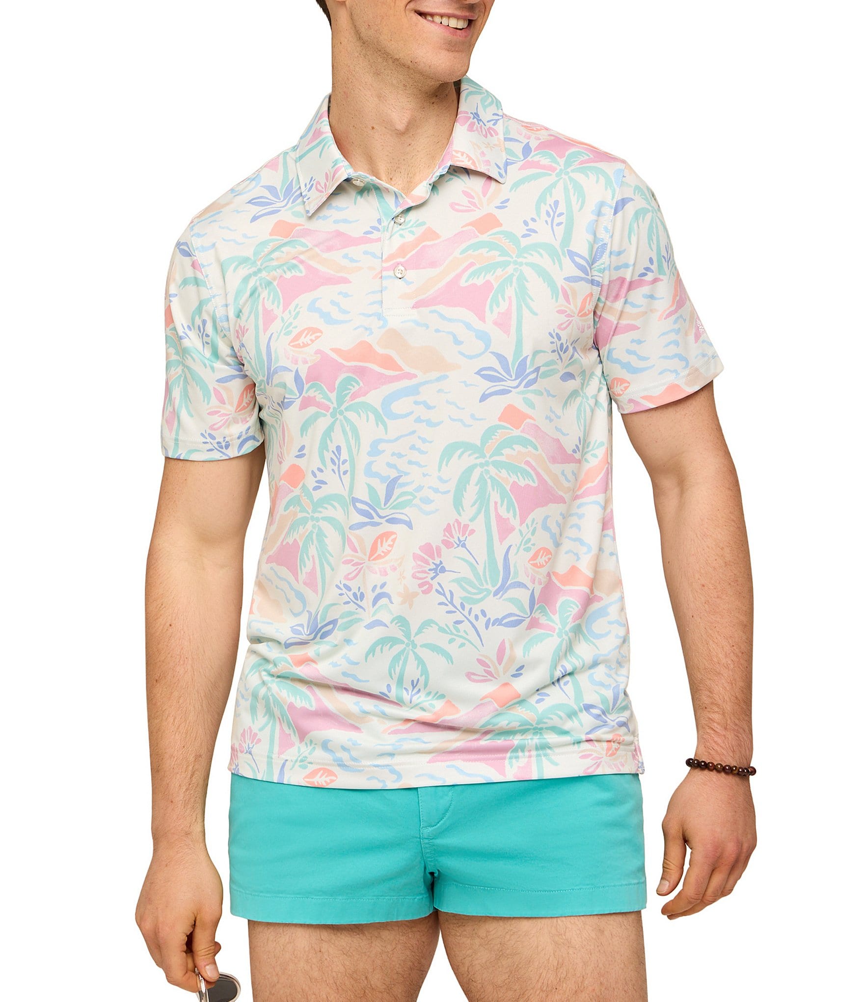 Chubbies Washed Ashore Performance Short Sleeve Polo