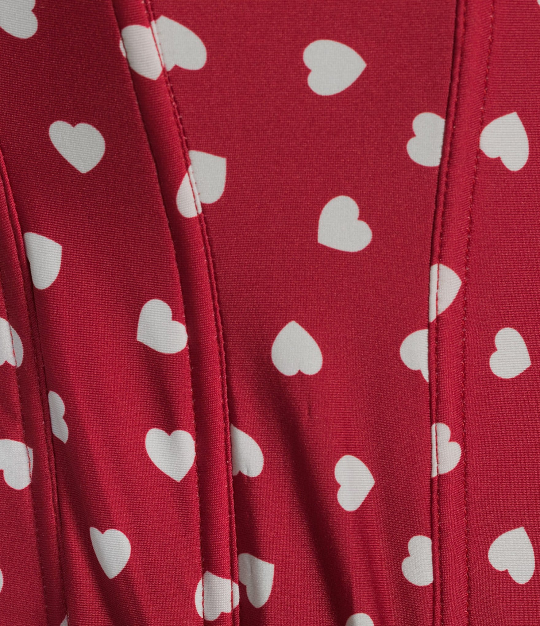 Cinema Etoile Padded Cup Heart Print Mesh & Stretch Microfiber Bustier