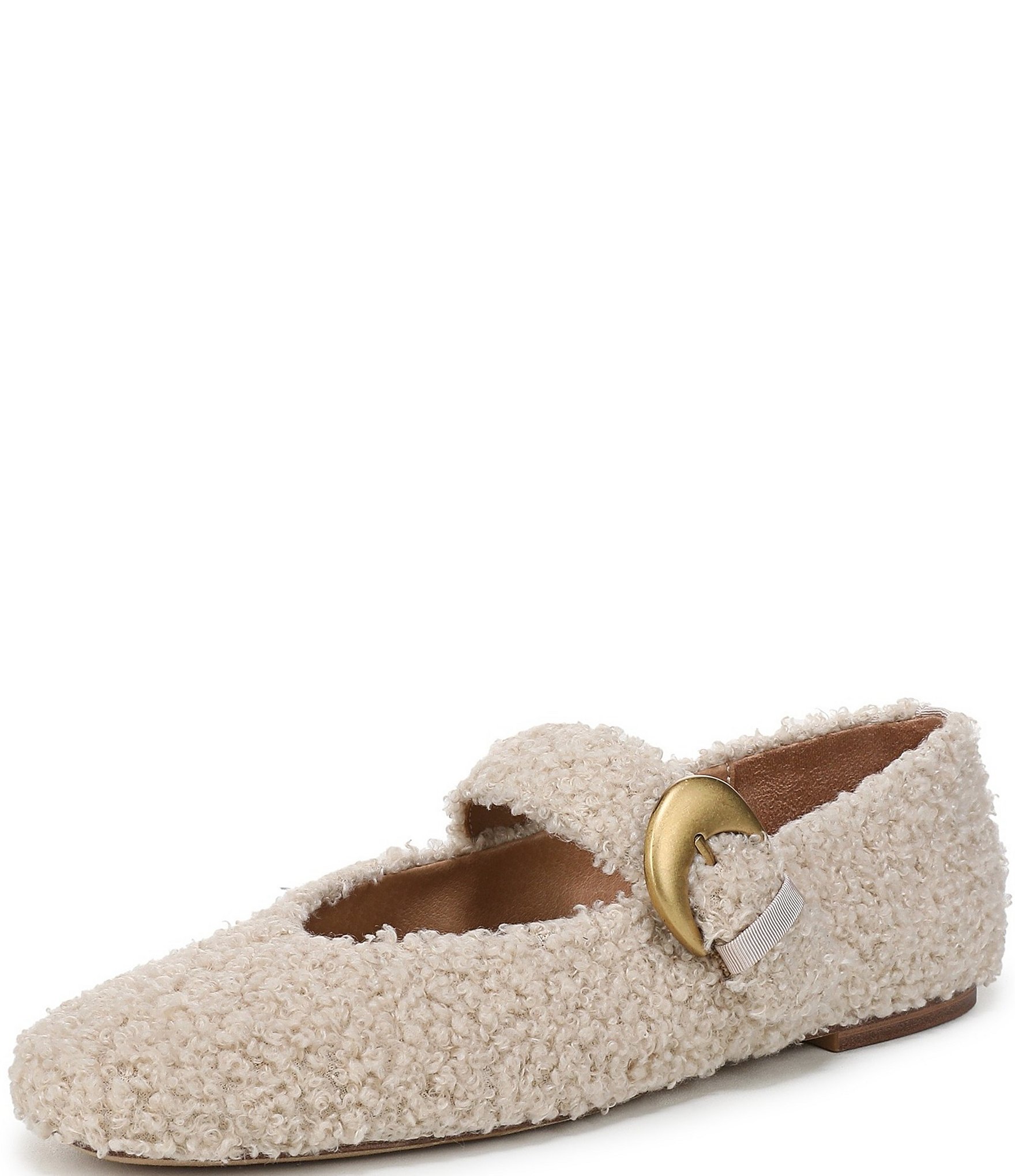 Circus NY by Sam Edelman Bella Plush Faux Shearling Mary Jane Ballerina Flats