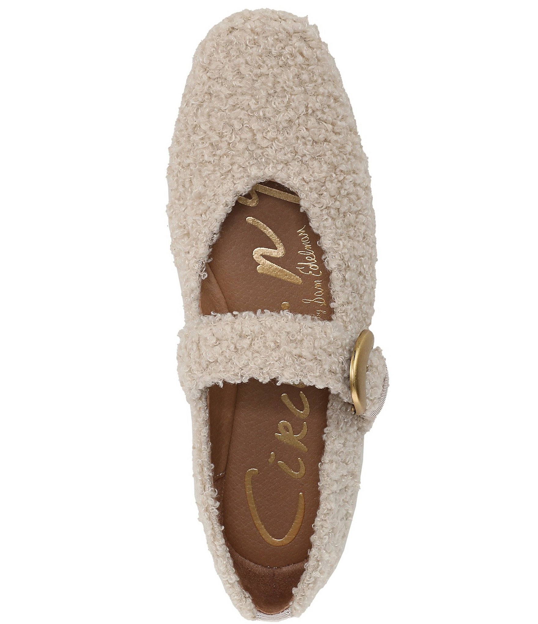 Circus NY by Sam Edelman Bella Plush Faux Shearling Mary Jane Ballerina Flats