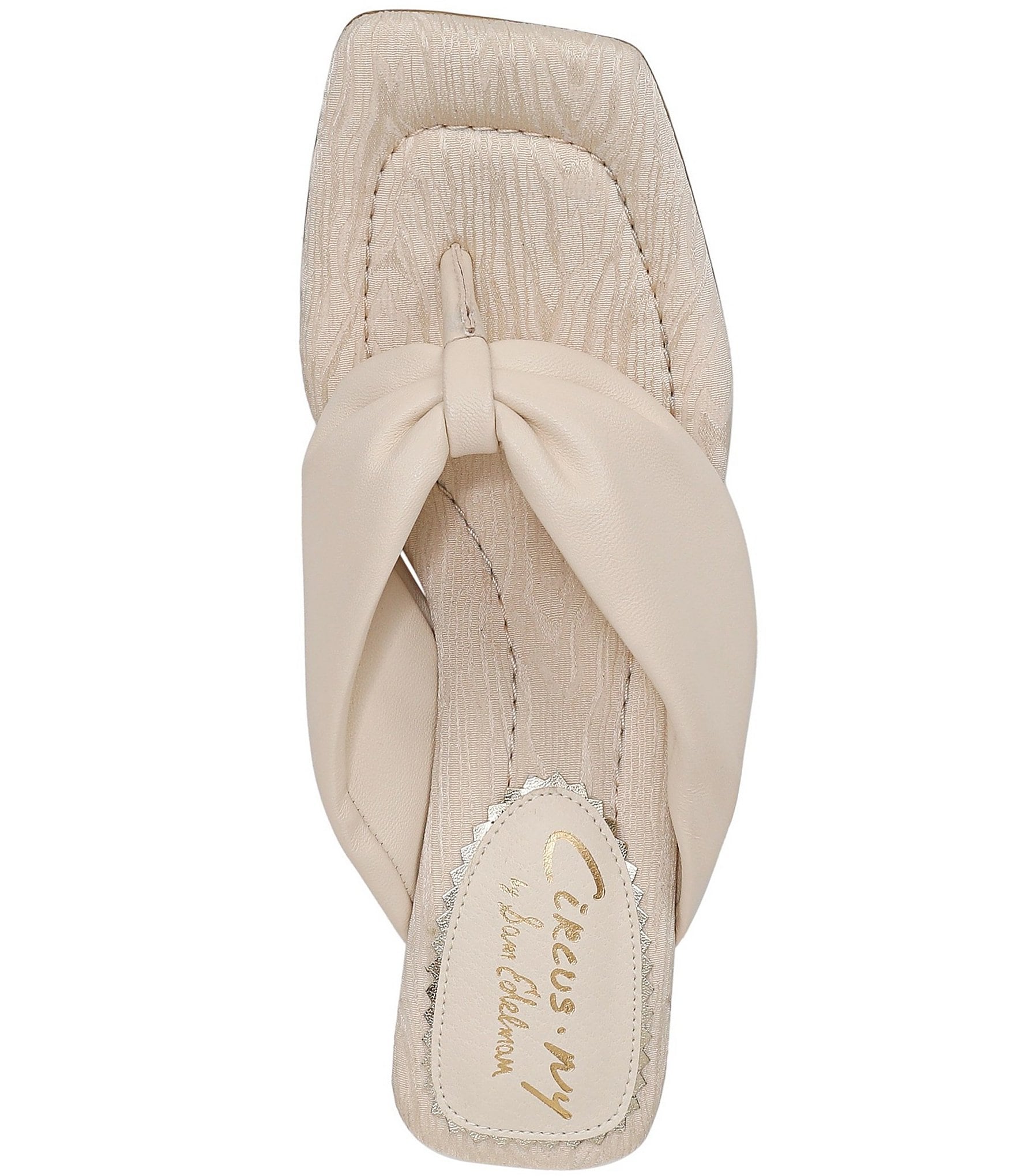 Circus NY by Sam Edelman Colette Leather Block Heel Thong Sandals