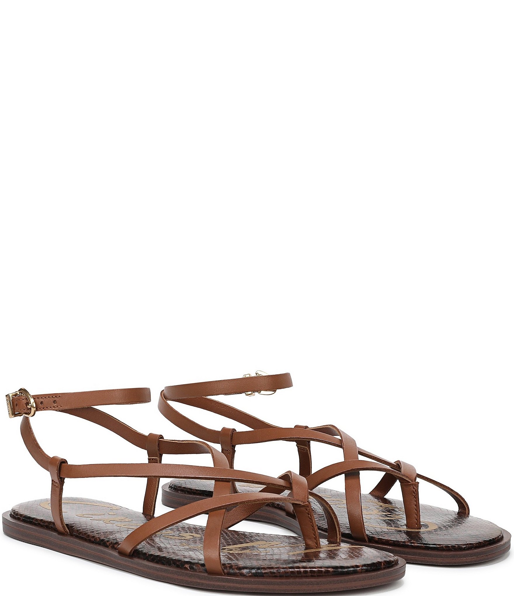Circus NY by Sam Edelman Dakota Leather Ankle Wrap Thong Sandals