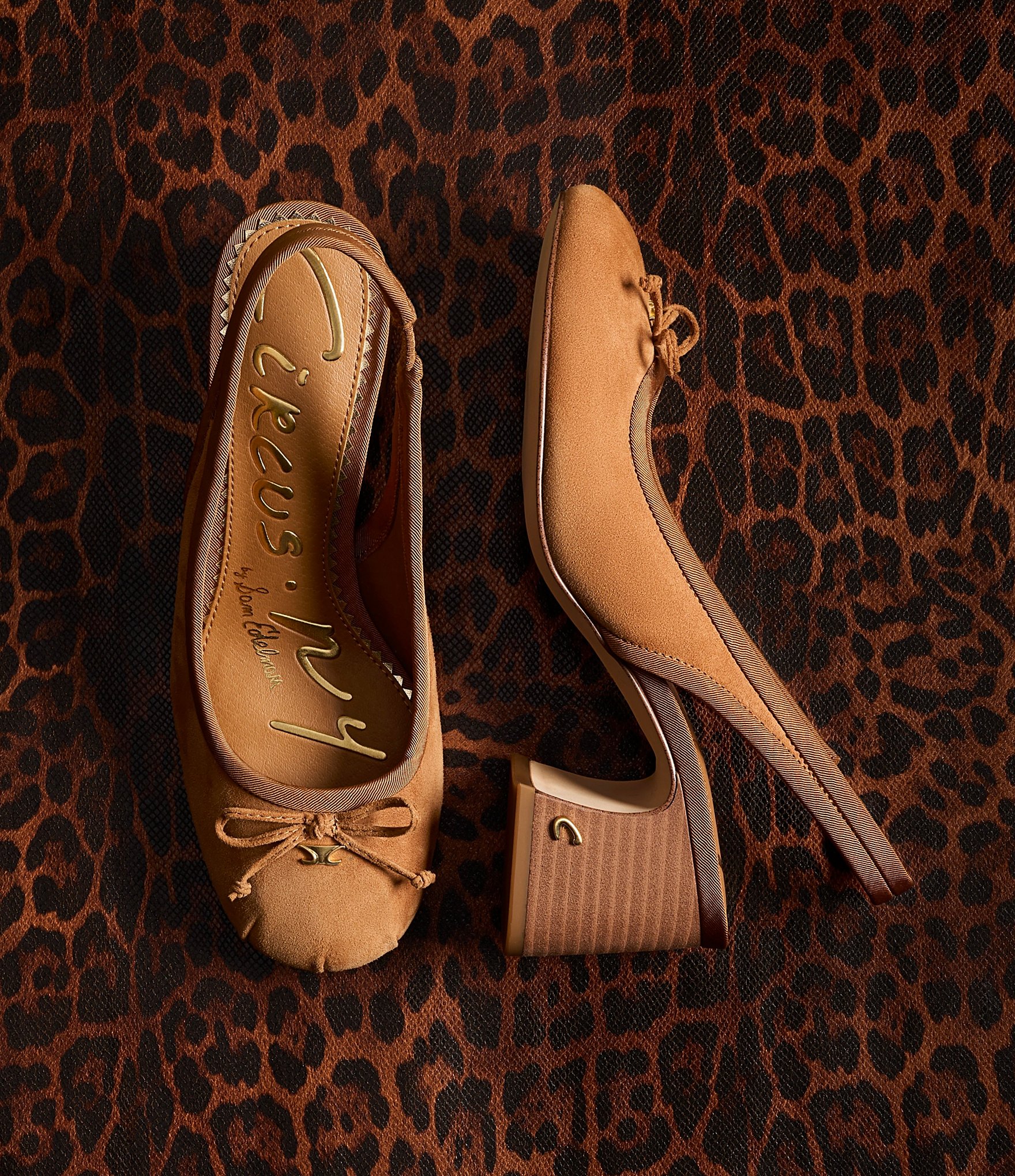 Circus NY by Sam Edelman Diane Suede Bow Slingback Ballet Pumps