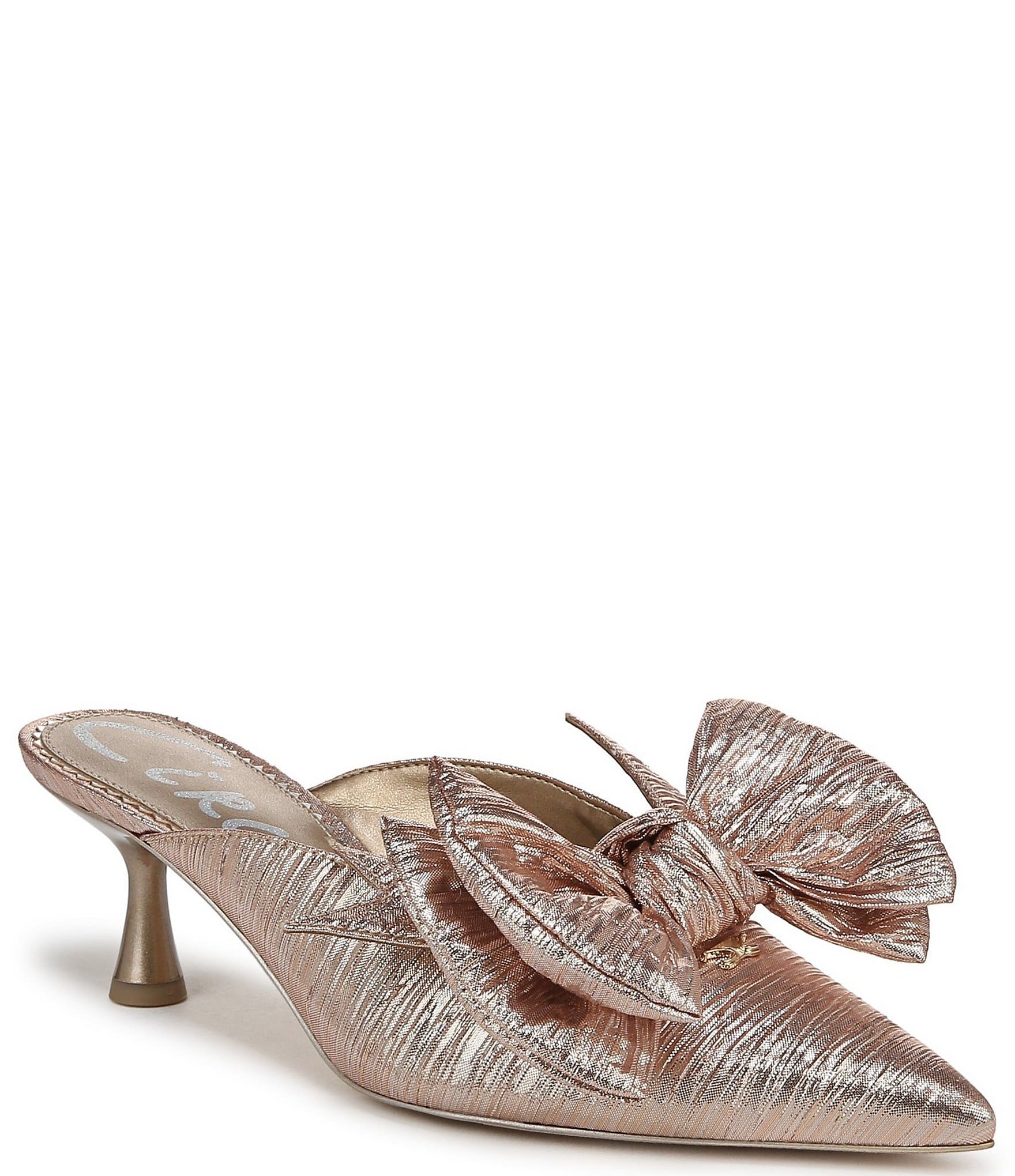 Circus NY by Sam Edelman Fiona Metallic Fabric Bow Detail Circus NY by Sam Edelman Fiona Metallic Fabric Bow Detail