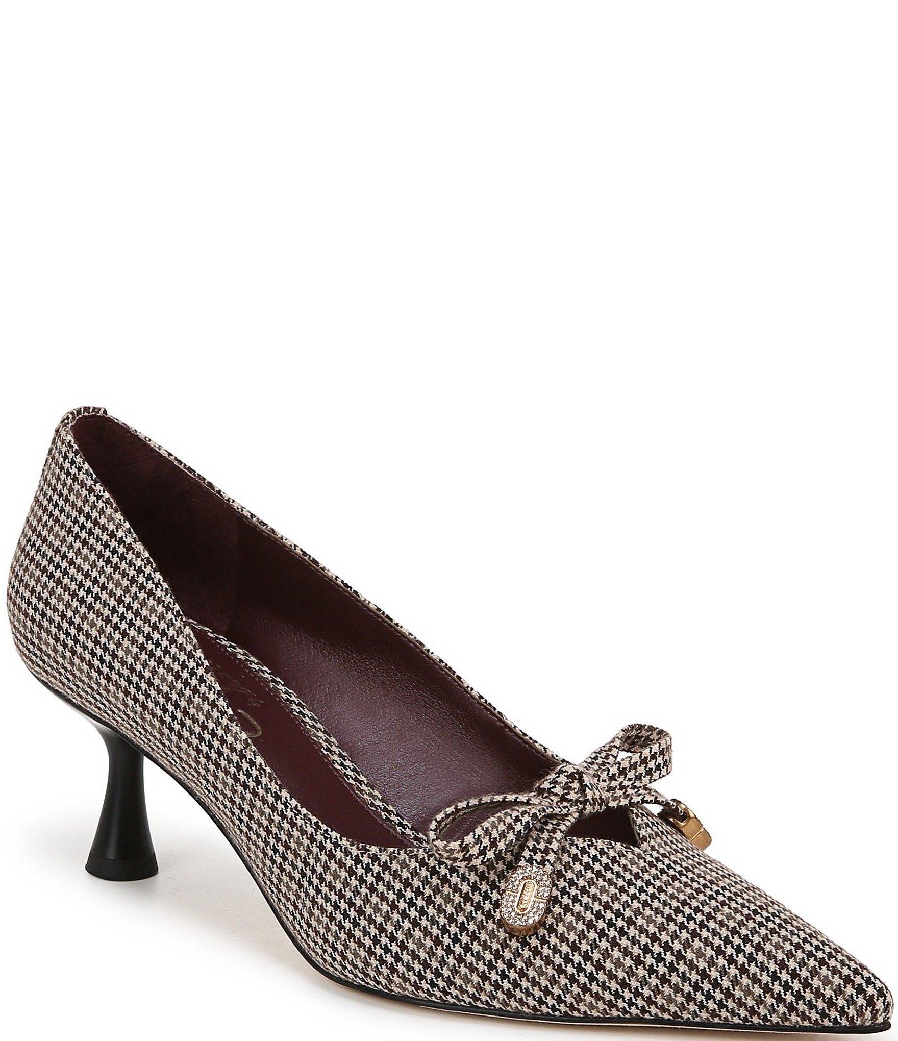 Circus NY by Sam Edelman Fleur Houndstooth Bow Detail Kitten