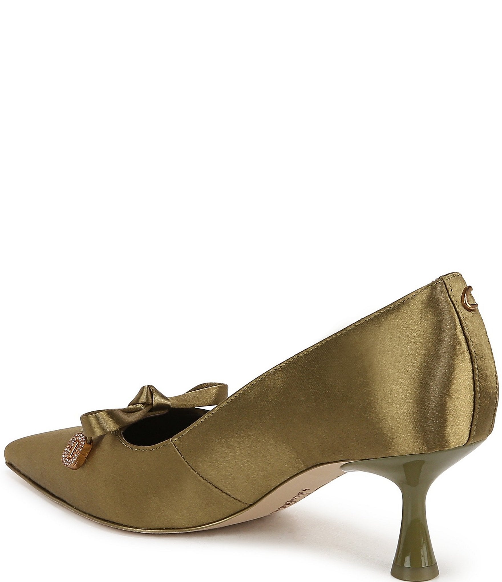 Circus NY by Sam Edelman Fleur Satin Bow Detail Kitten Heel Dress Pumps