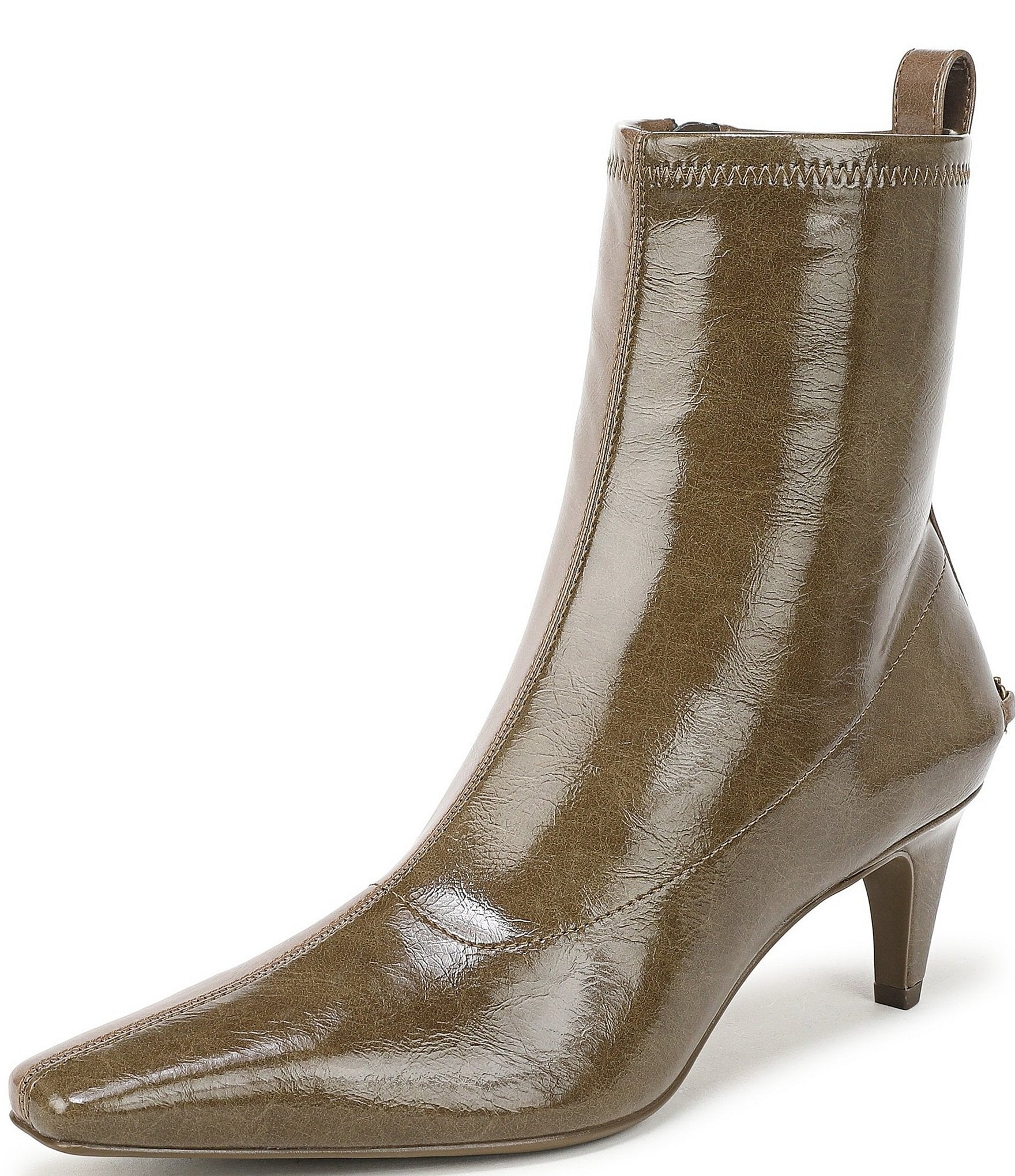 Circus NY by Sam Edelman Ines Patent Snip Toe Kitten Heel Booties