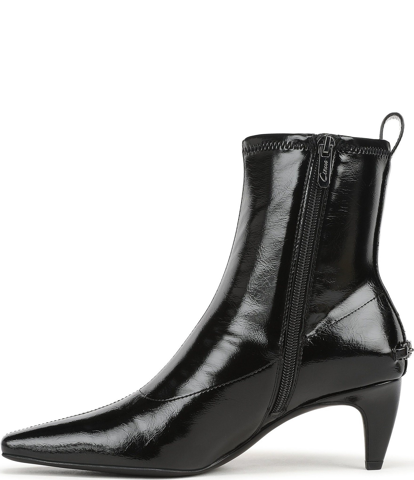 Circus NY by Sam Edelman Ines Patent Snip Toe Kitten Heel Booties