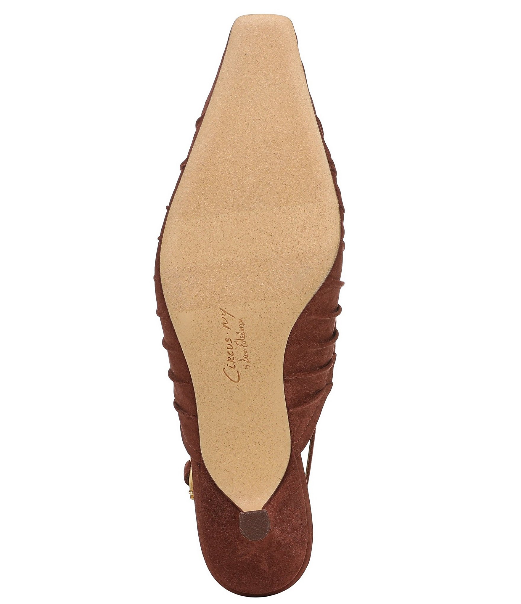 Circus NY by Sam Edelman Katia Ruched Suede Slingback Kitten Heel Pumps