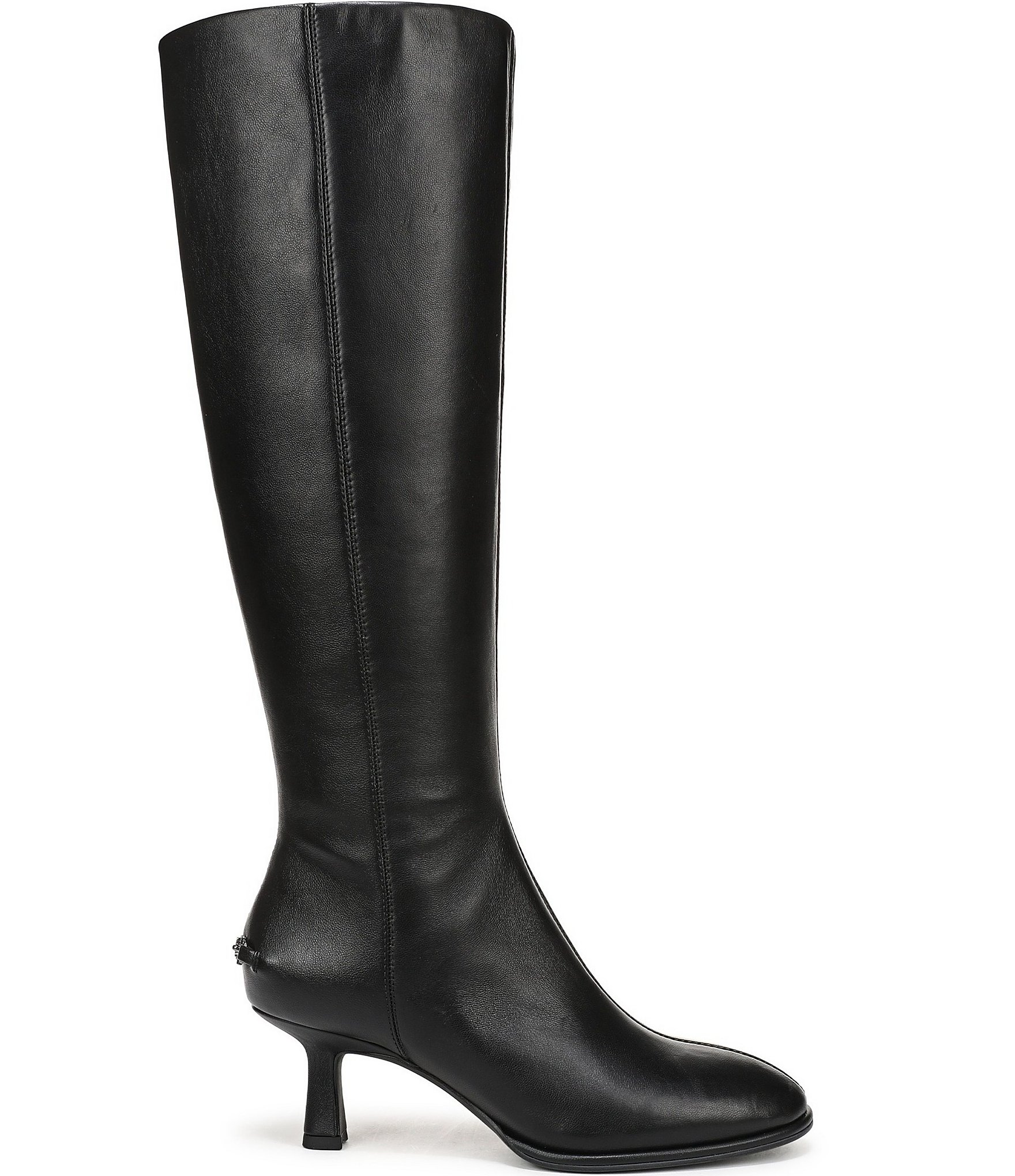 Circus NY by Sam Edelman Marlowe Leather Kitten Heel Tall Dress Boots