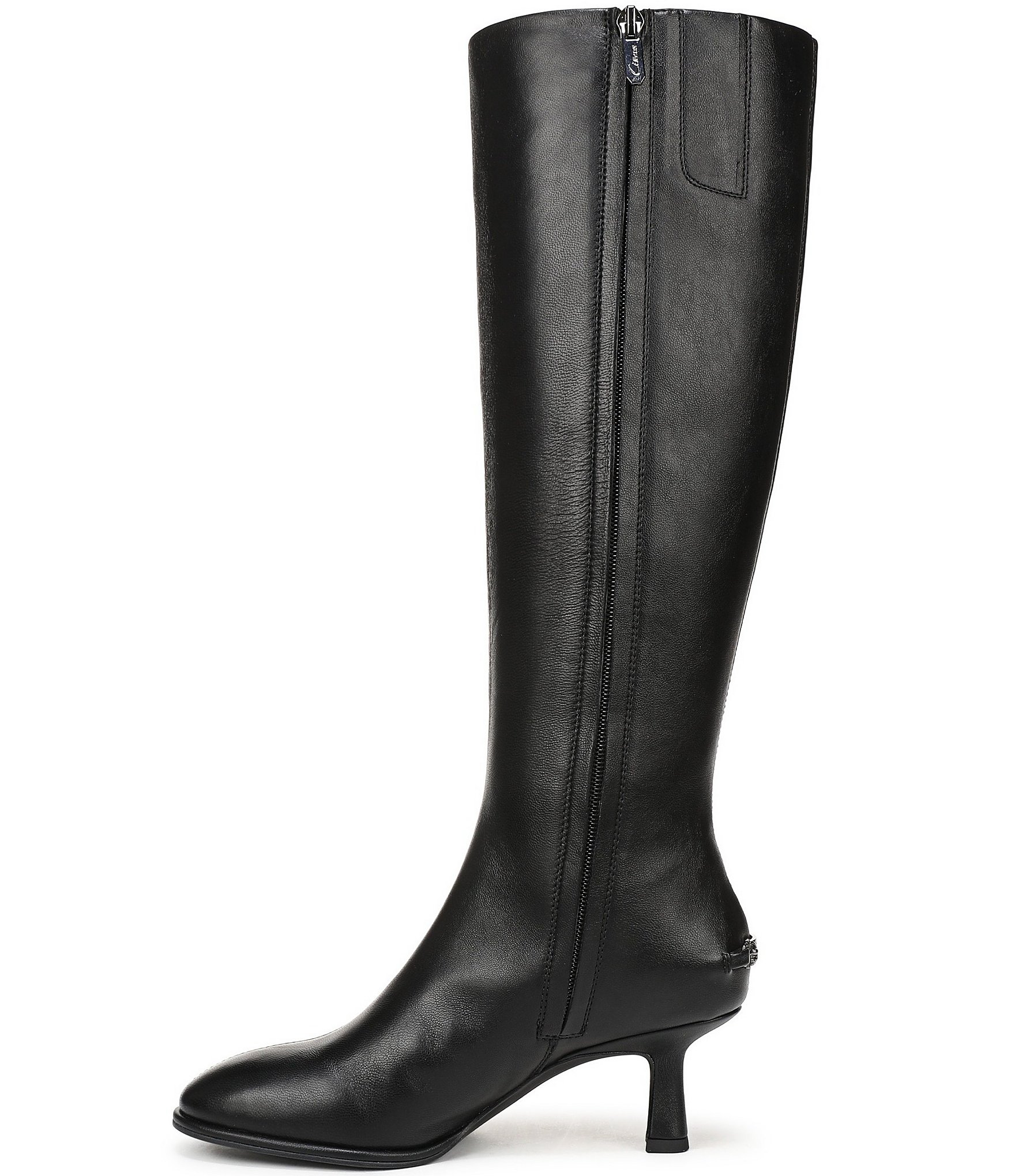 Circus NY by Sam Edelman Marlowe Leather Kitten Heel Tall Dress Boots