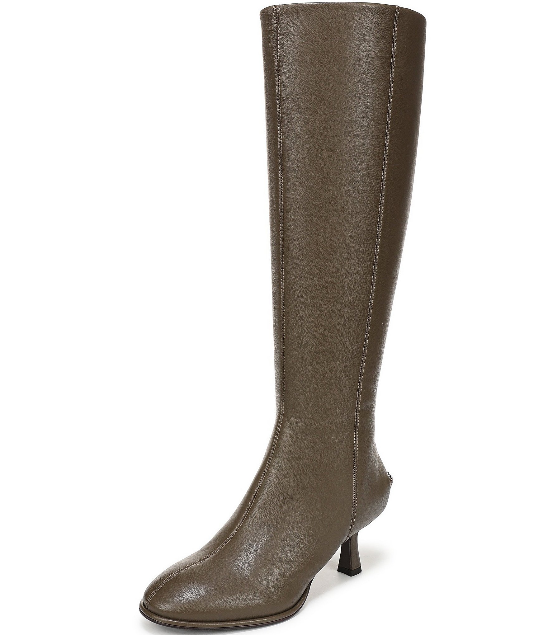 Circus NY by Sam Edelman Marlowe Leather Kitten Heel Tall Dress Boots