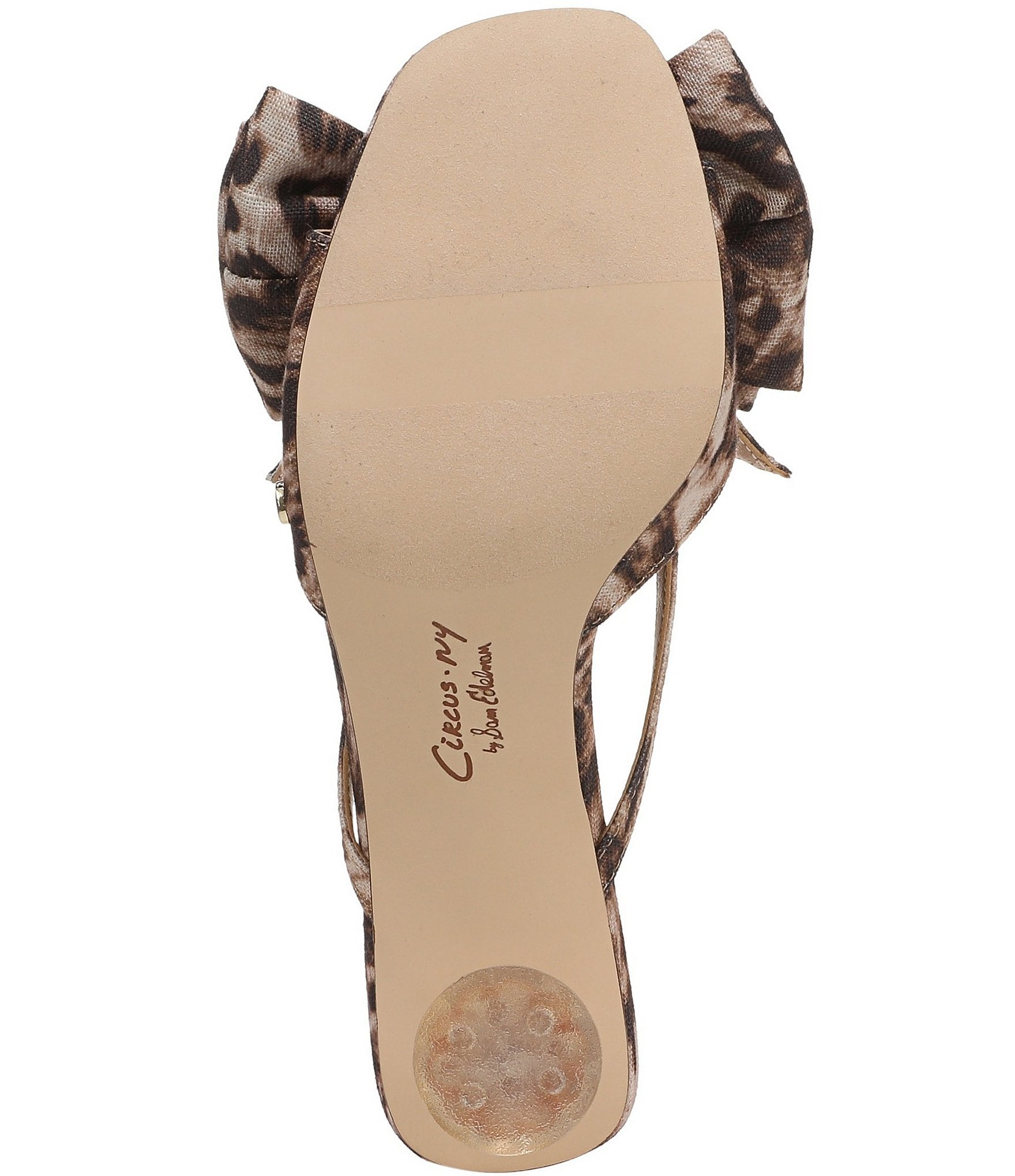 Circus NY by Sam Edelman Natalina Leopard Fabric Butterfly Bow Slide Sandals