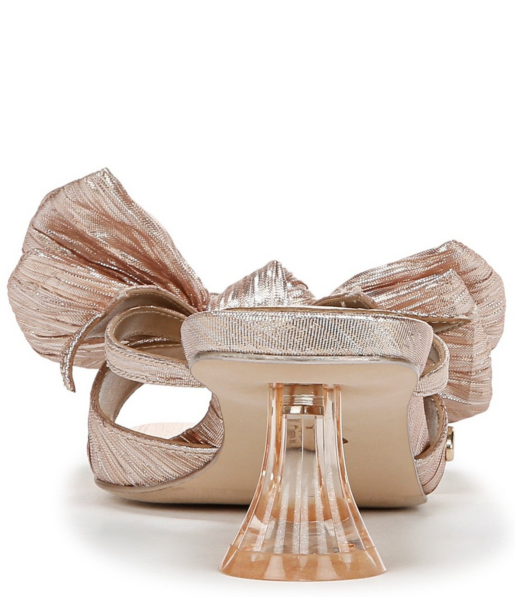 Circus NY by Sam Edelman Natalina Metallic Bow Kitten Heel Slide Sandals