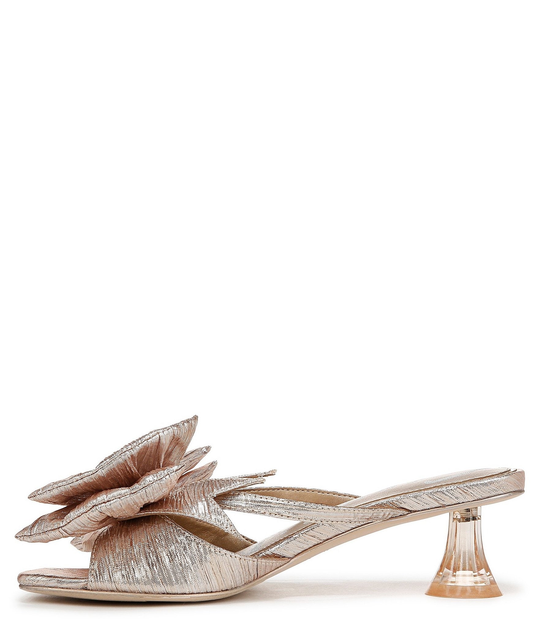 Circus NY by Sam Edelman Natalina Metallic Bow Kitten Heel Slide Sandals