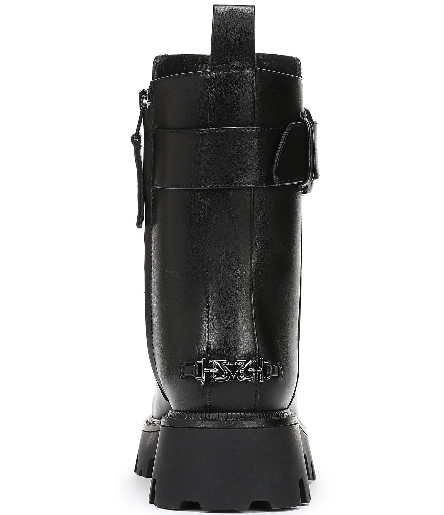 Circus NY by Sam Edelman Primm Leather Lug Sole Buckle Hardware Booties