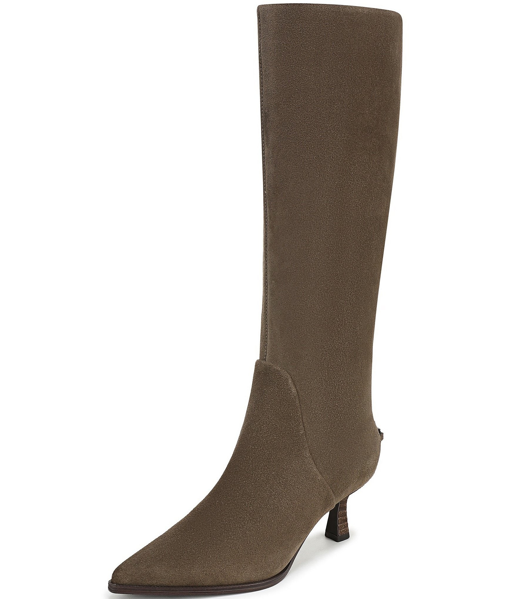 Circus NY by Sam Edelman Yulia Suede Pointed Toe Kitten Heel Tall Dress Boots