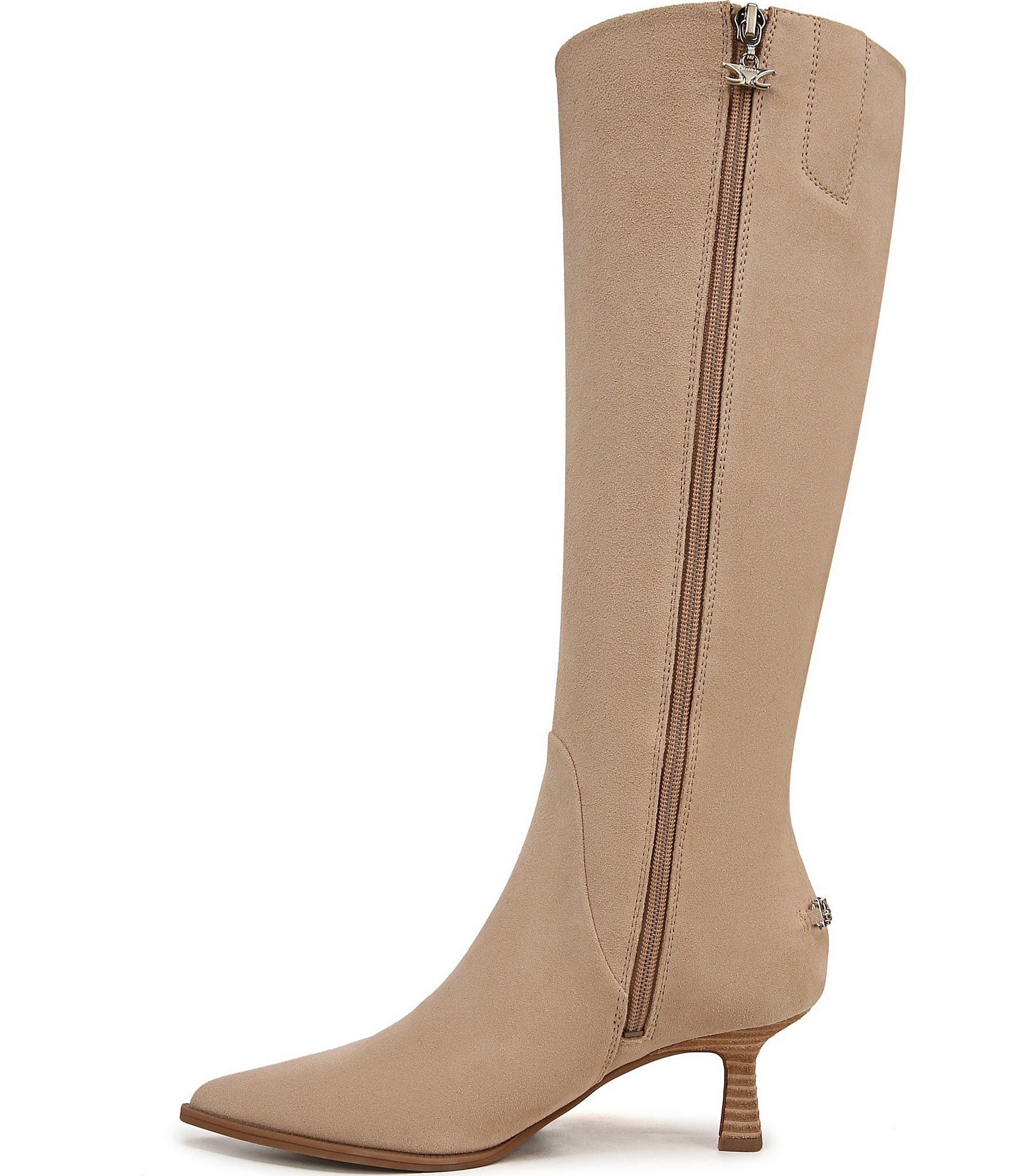 Circus NY by Sam Edelman Yulia Suede Pointed Toe Kitten Heel Tall Dress Boots