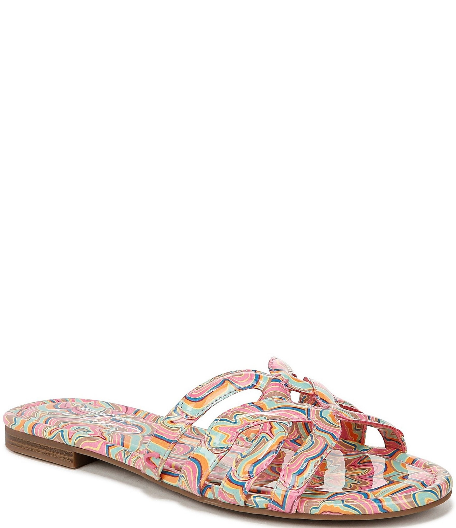 Circus NY by Sam Edelman Cat Patent Printed Double C Slide Sandals ...