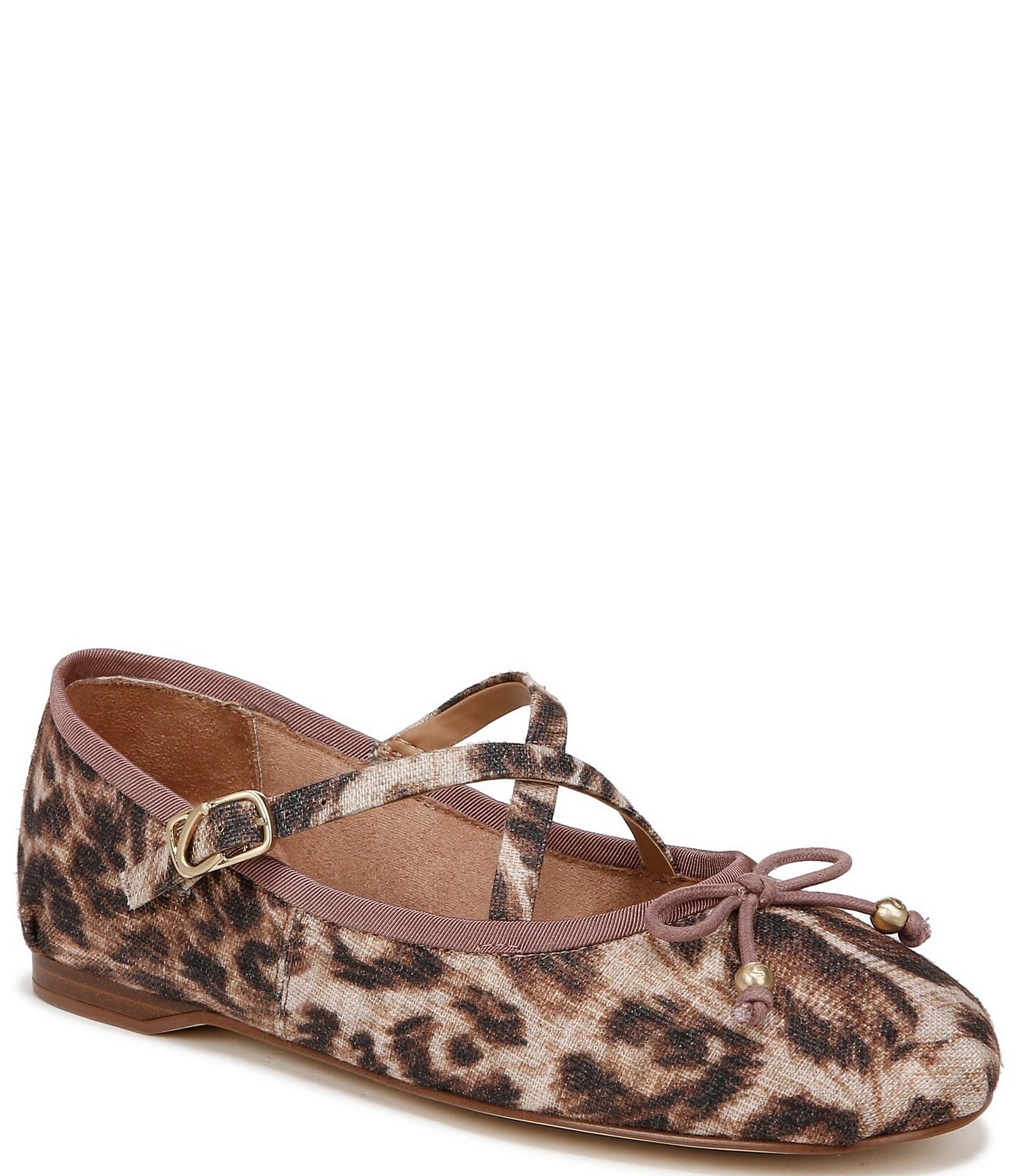 Siwar Leopard-Print Bow Ballet Flats