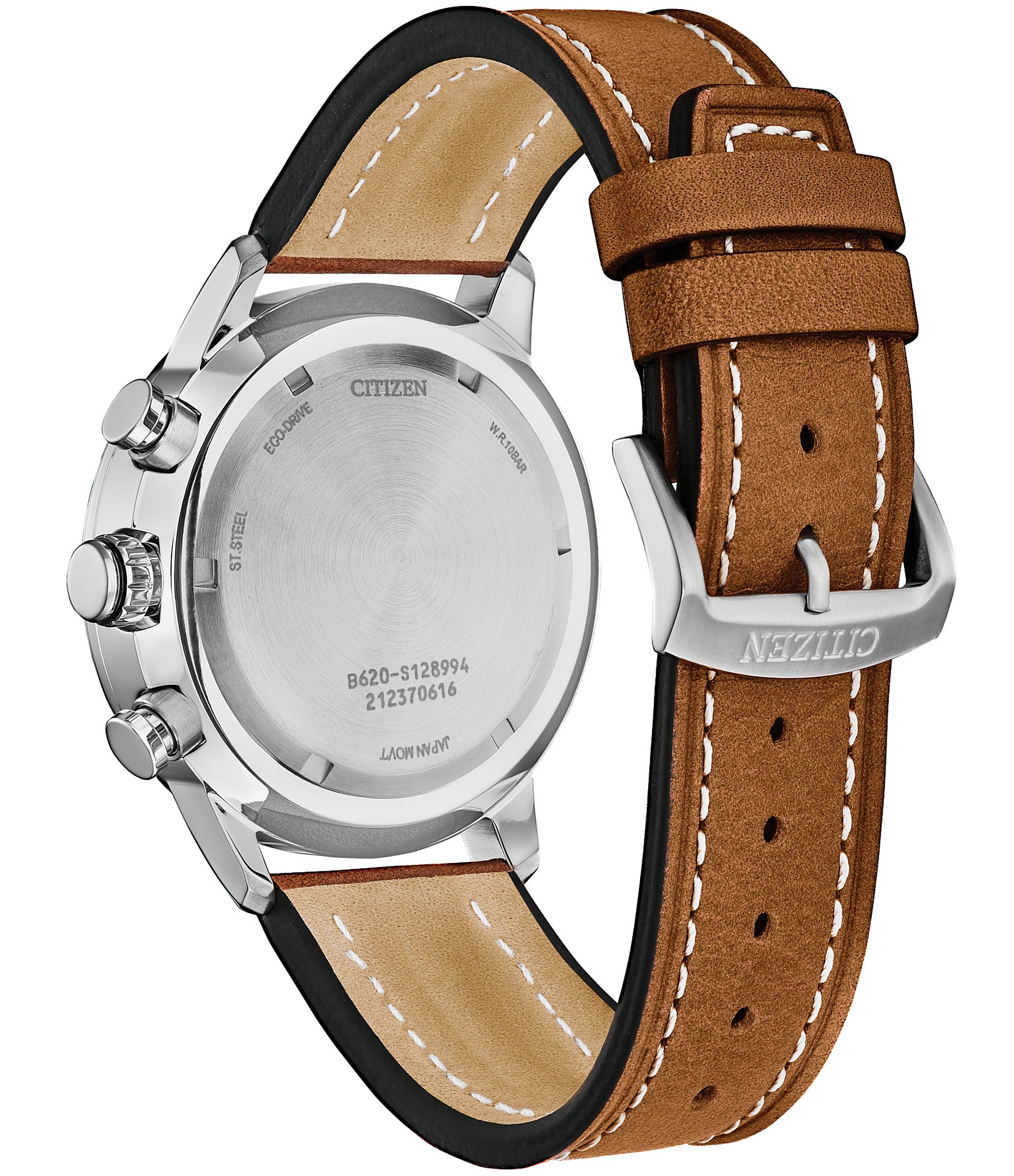 Citizen Men's Avion Chronograph Brown Leather Strap Watch