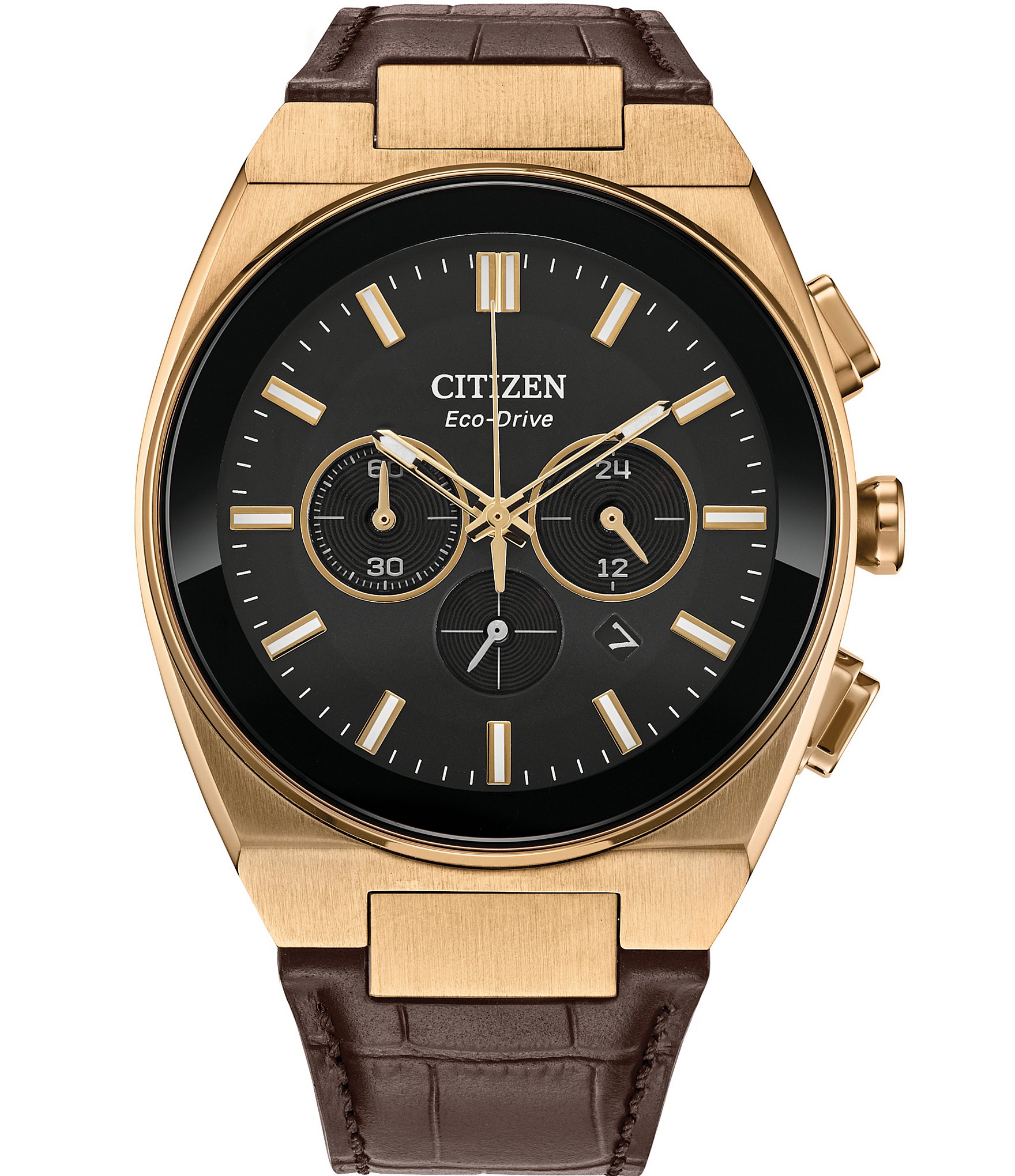 Citizen Men's Axiom Chronograph Brown Leather Strap Watch