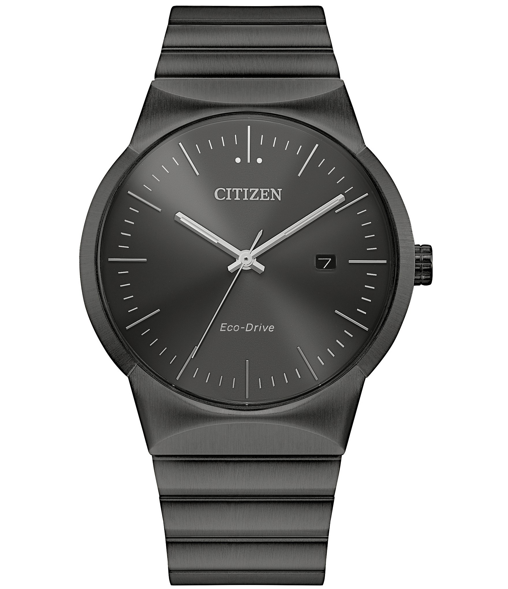 Citizen men's black dial 2024 stainless steel bracelet watch