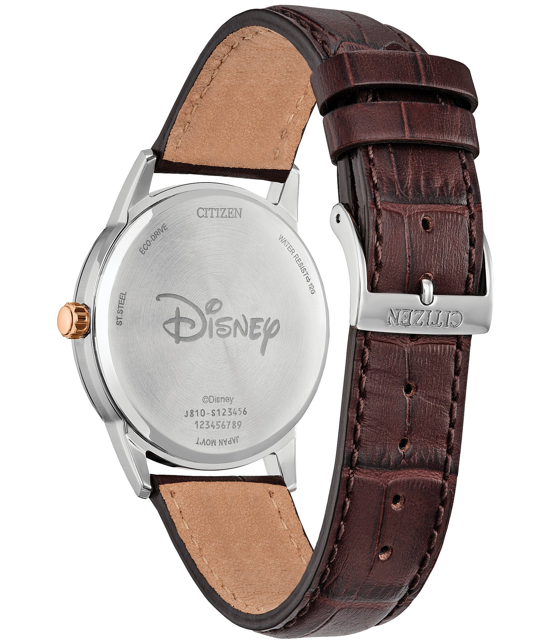 Citizen Men's Disney© Citizen Steamboat Willie 1928 Three Hand Brown Leather Strap Watch