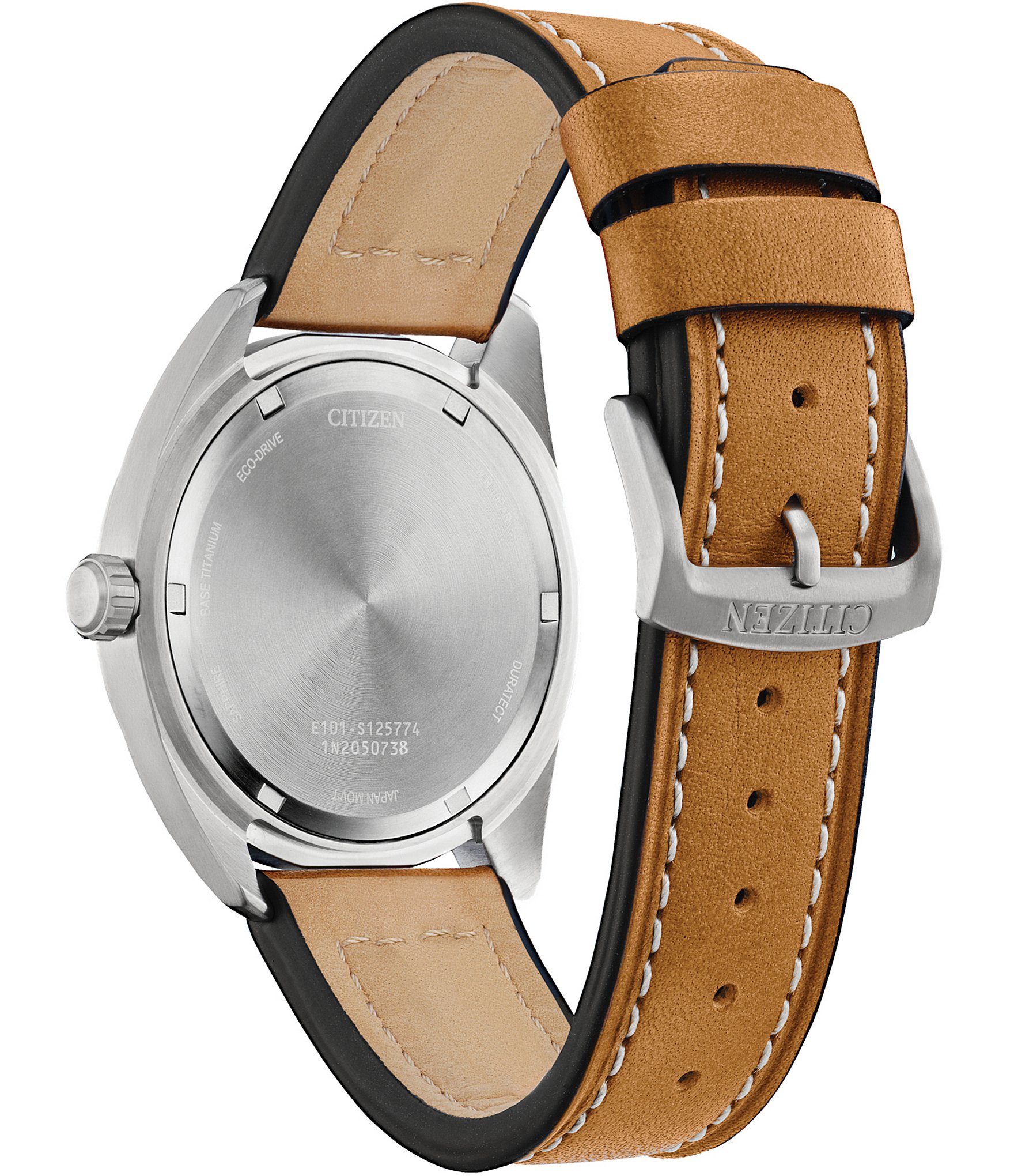 Citizen Men's Garrison Three Hand Brown Leather Strap Watch