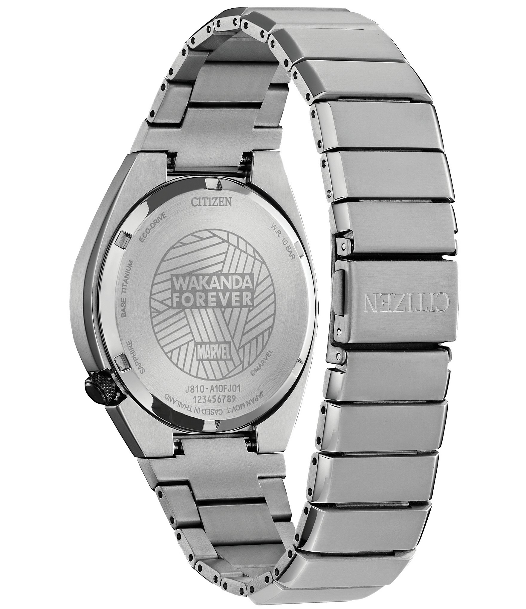 Citizen Men's Marvel Collection Black Panther Three Hand Titanium Bracelet Watch