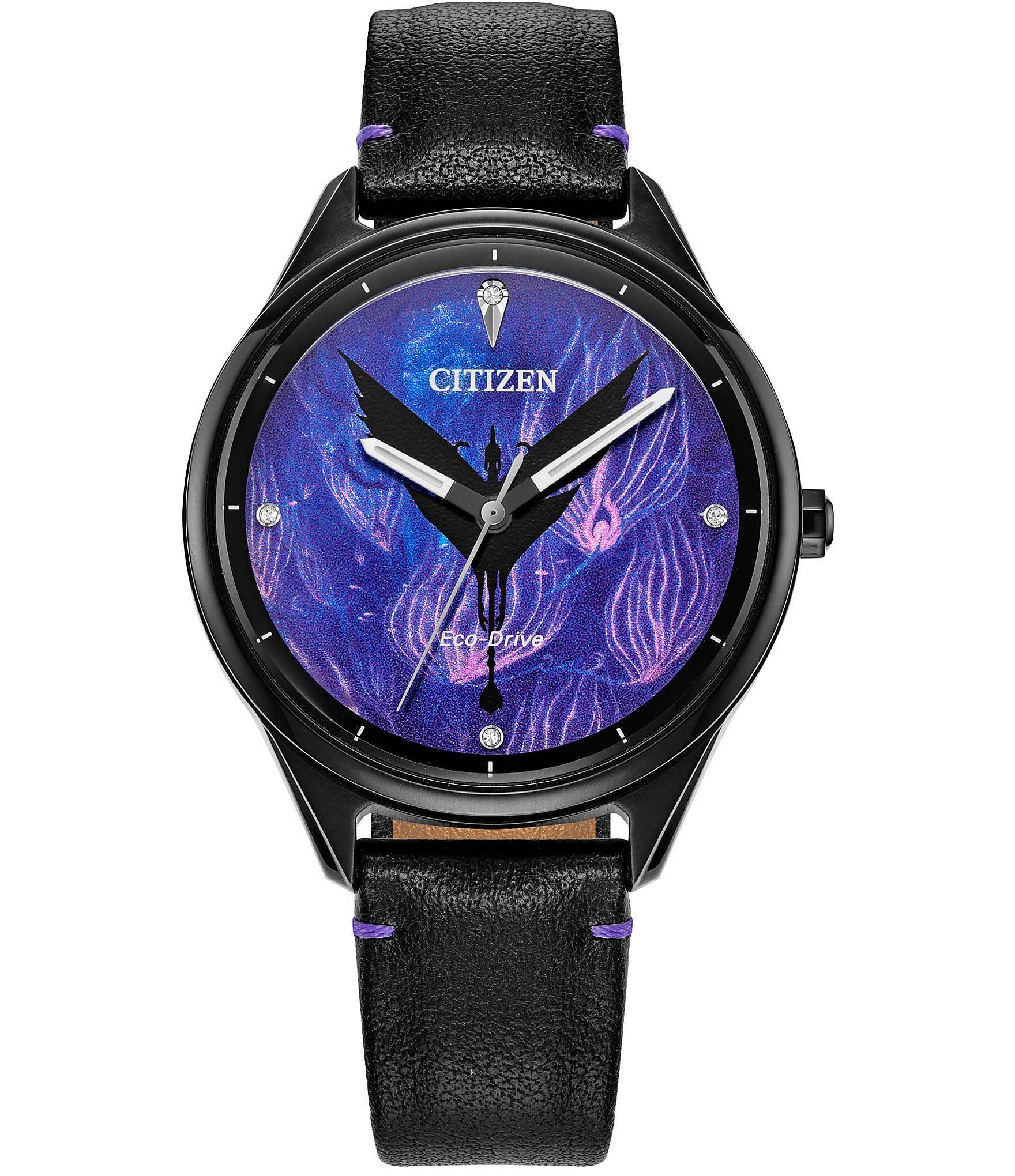 Citizen Women's Avatar Tree Of Souls Analog Black Leather Strap Watch