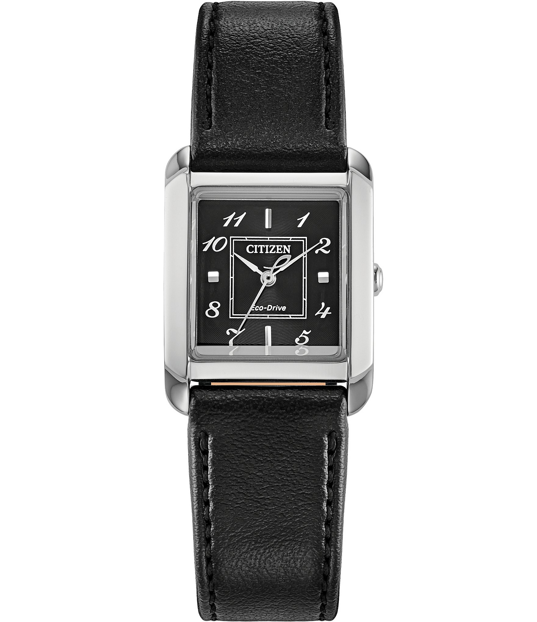 Citizen Women's Bianca Quartz Analog Black Leather Strap Watch